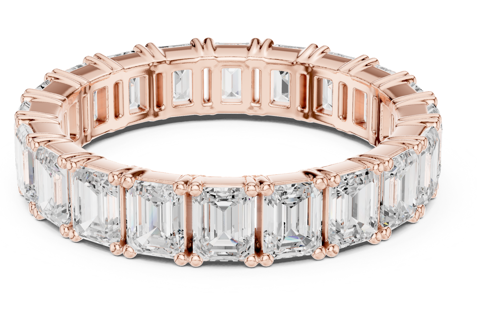 Emerald Cut Diamond Eternity Ring