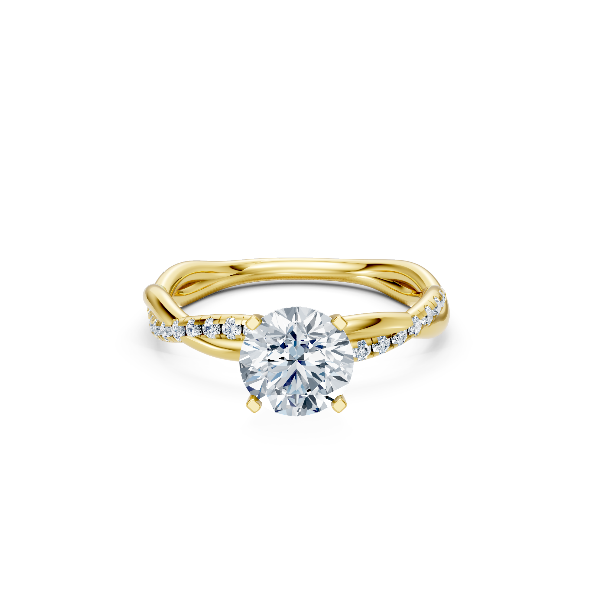 Gold Diamond Engagement Ring