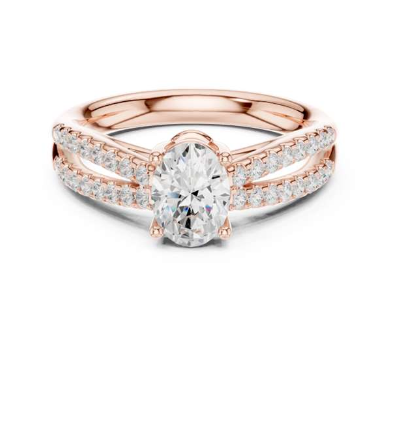 Rose Gold Diamond Engagement Ring
