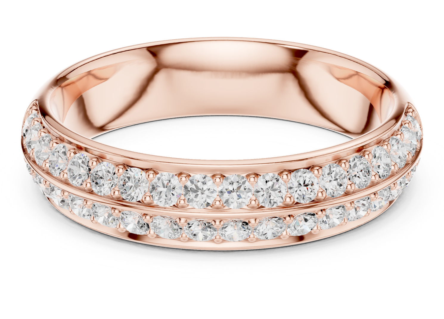 Rose gold diamond eternity ring