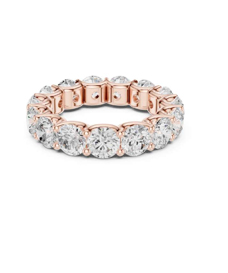 Rose gold diamond eternity ring