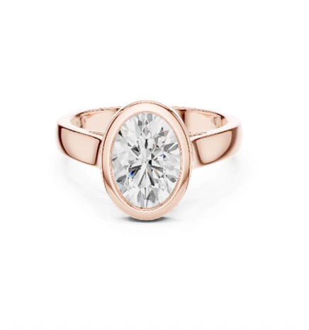Rose Gold Oval Diamond Ring