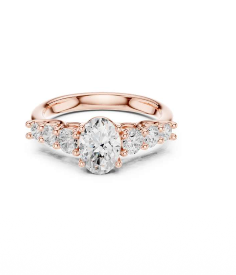 Rose gold diamond ring