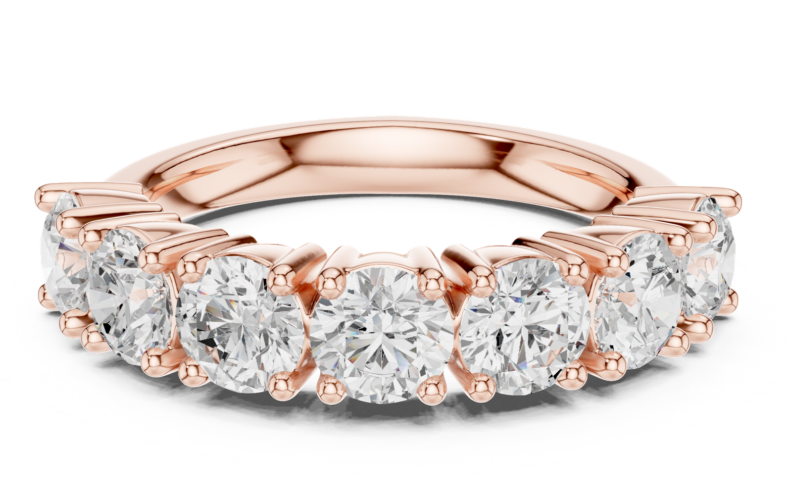 Rose Gold Diamond half Eternity Ring