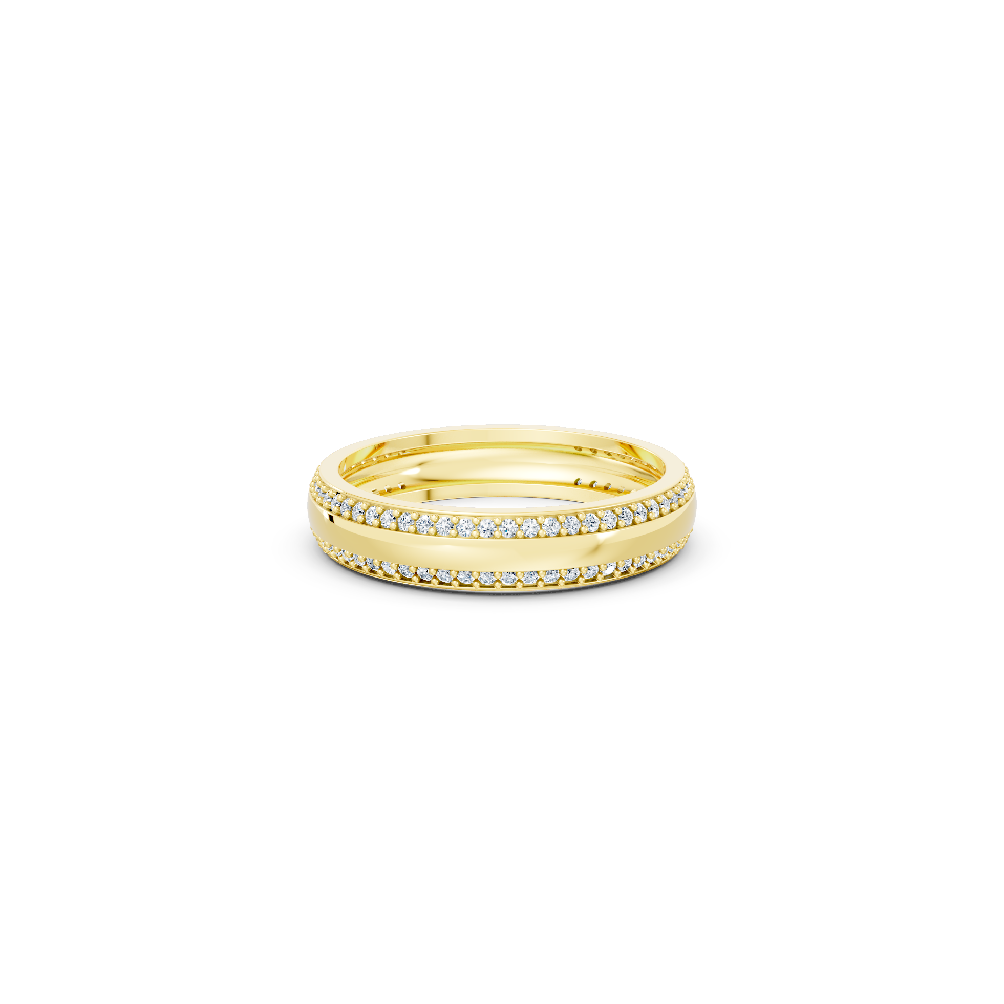 14 k Gold Band Ring lab grown diamonds