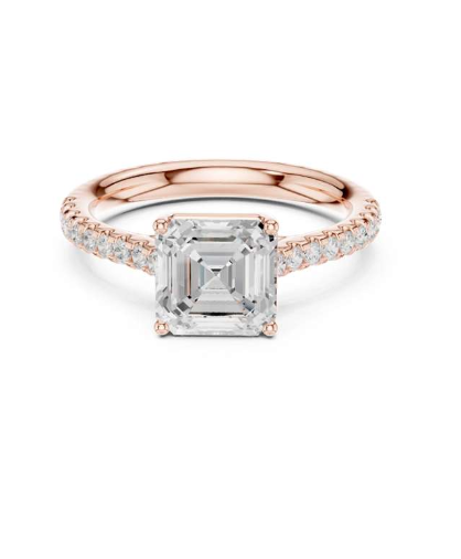 Asscher Cut Diamond Engagement Ring