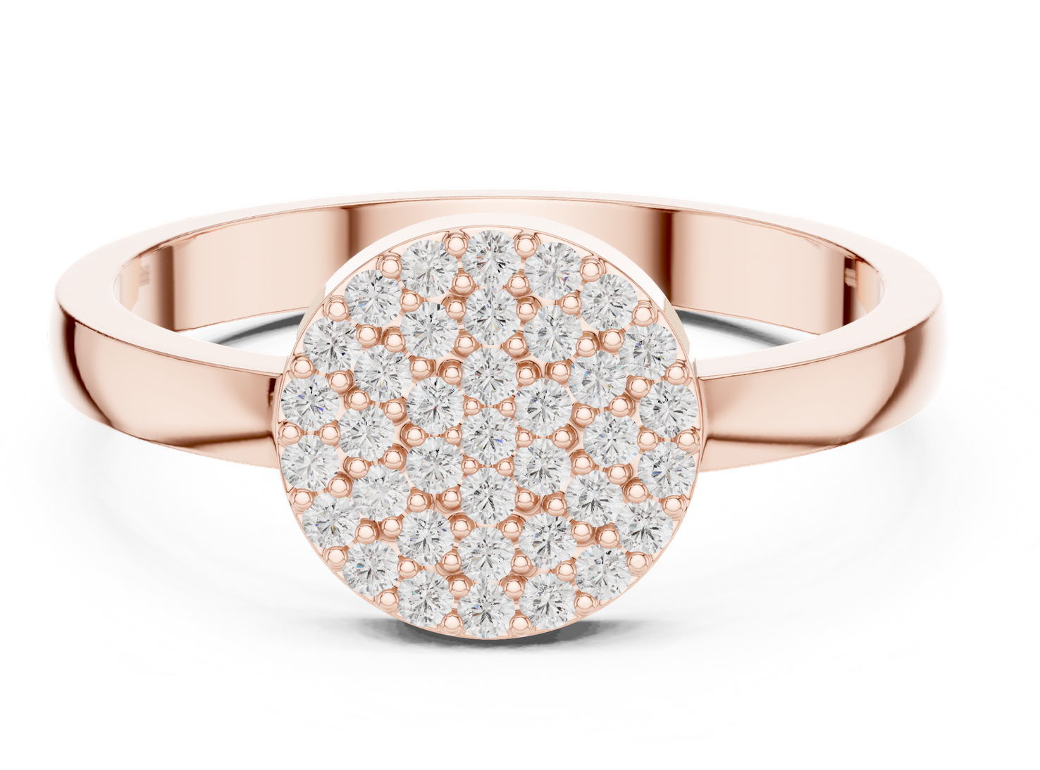 Rose Gold Diamond Cluster Ring