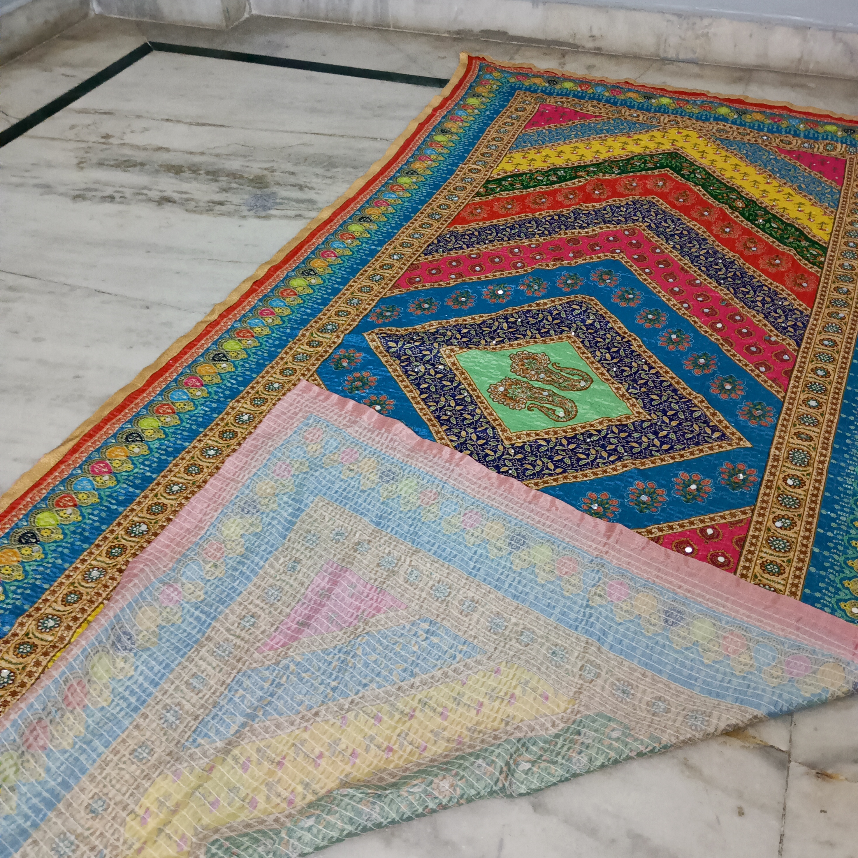 Embroidered Jaipuri Bandhani Chunri (Dupatta) - 2