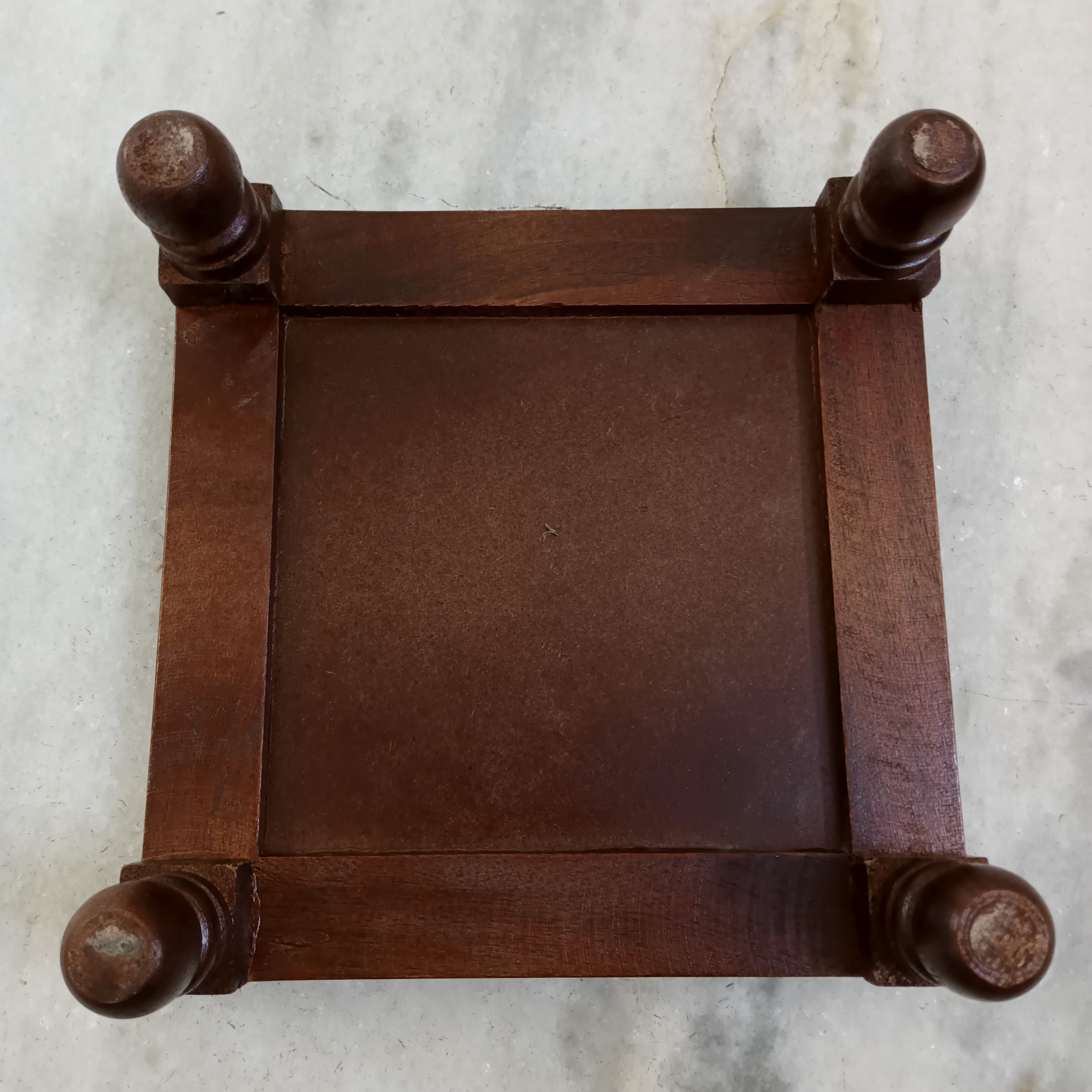 Wooden Decorative Chowki - Black