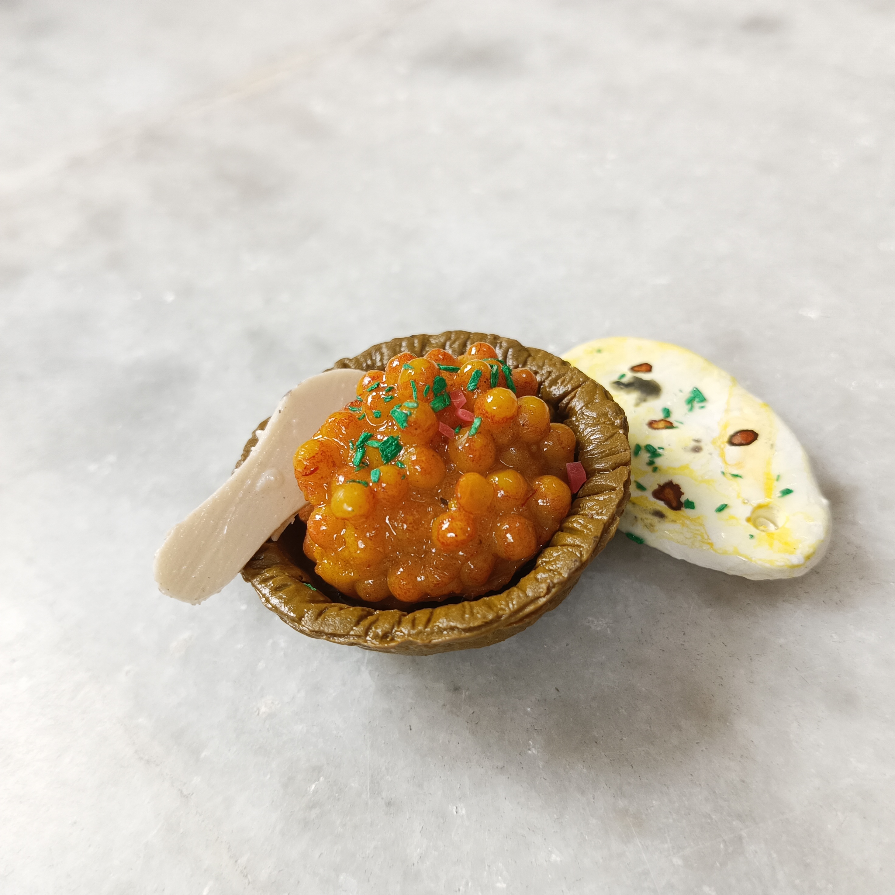 Miniature Chole with Kulcha Fridge Magnet
