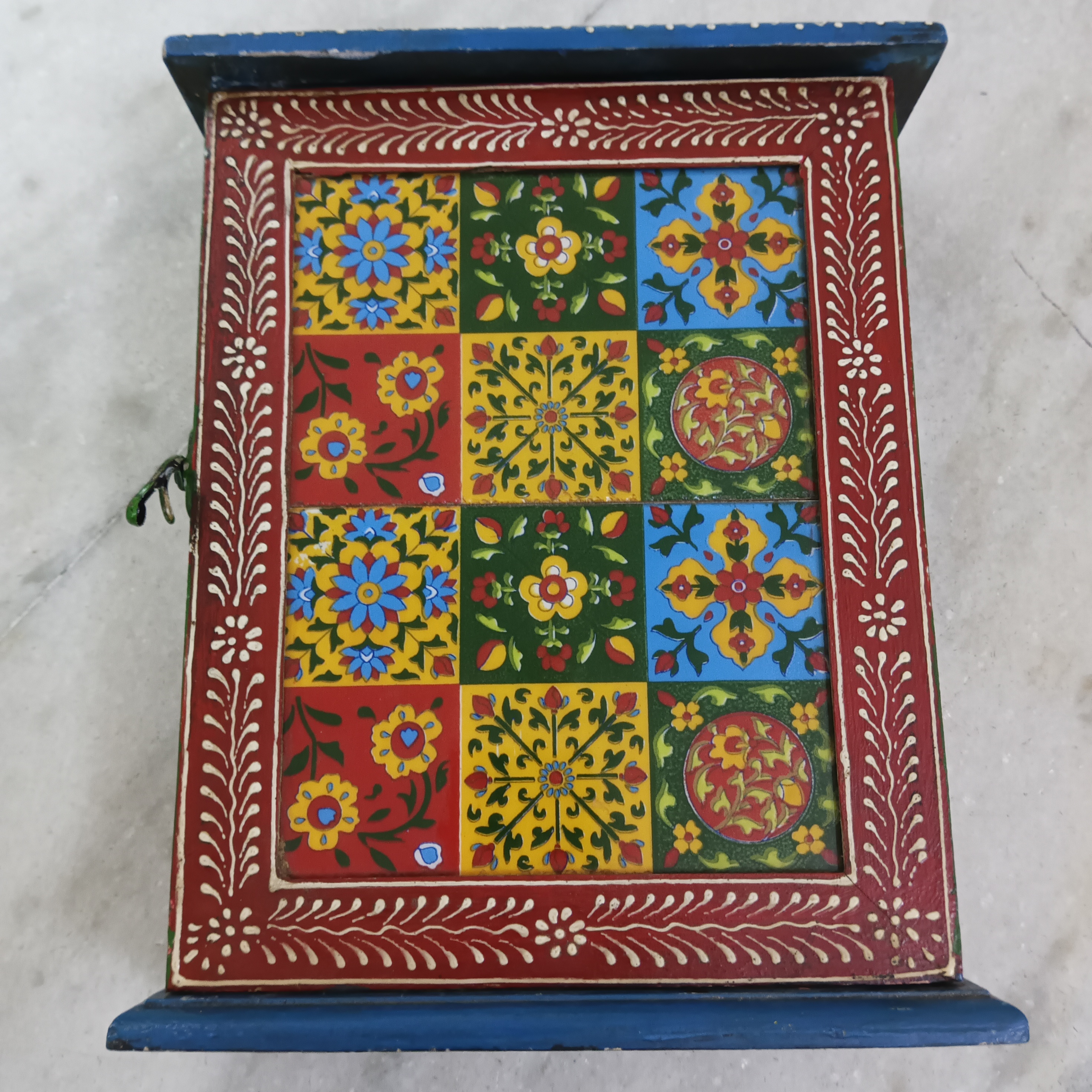 Hand-Painted Wooden Key Box