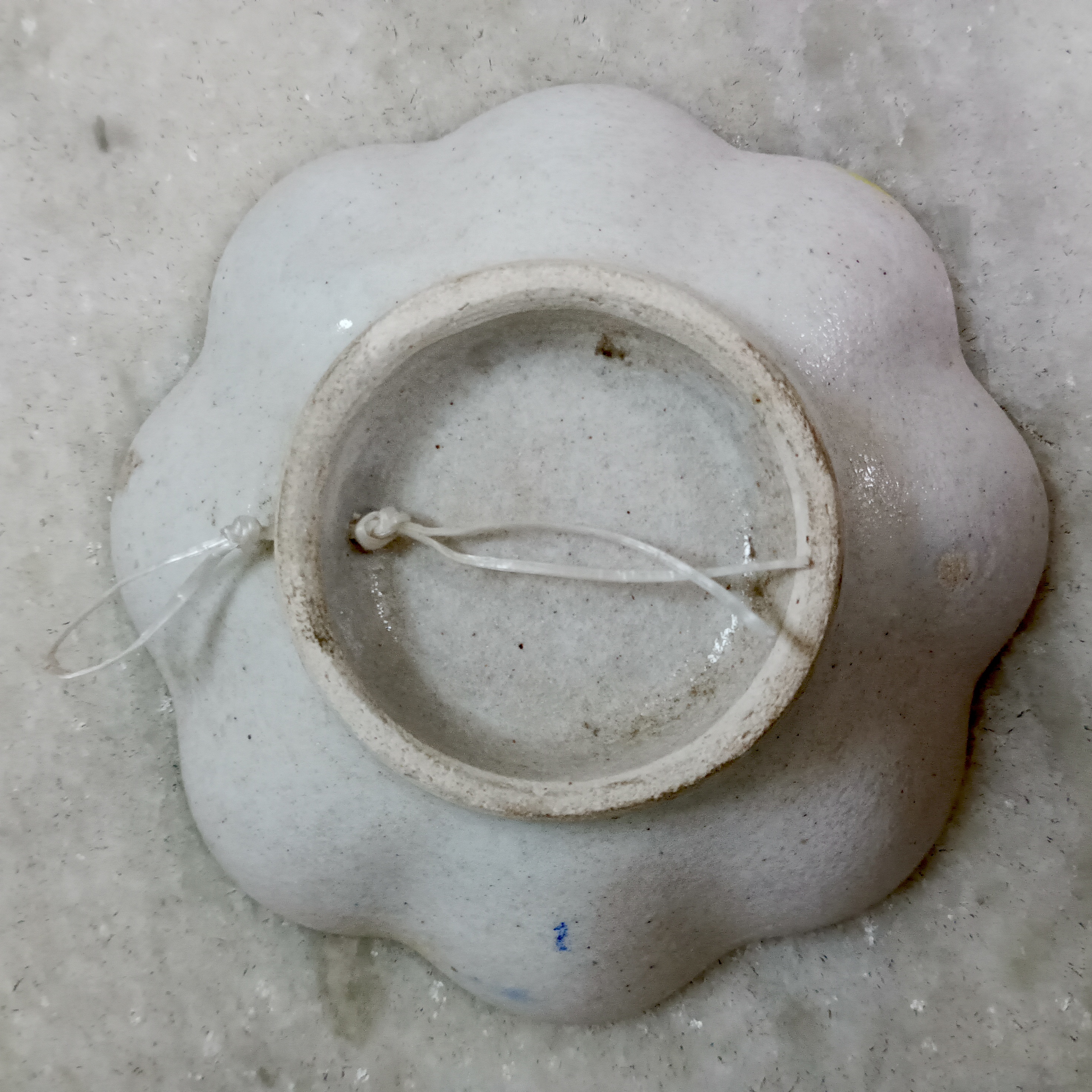 Floral Ceramic Bowl - Yellow