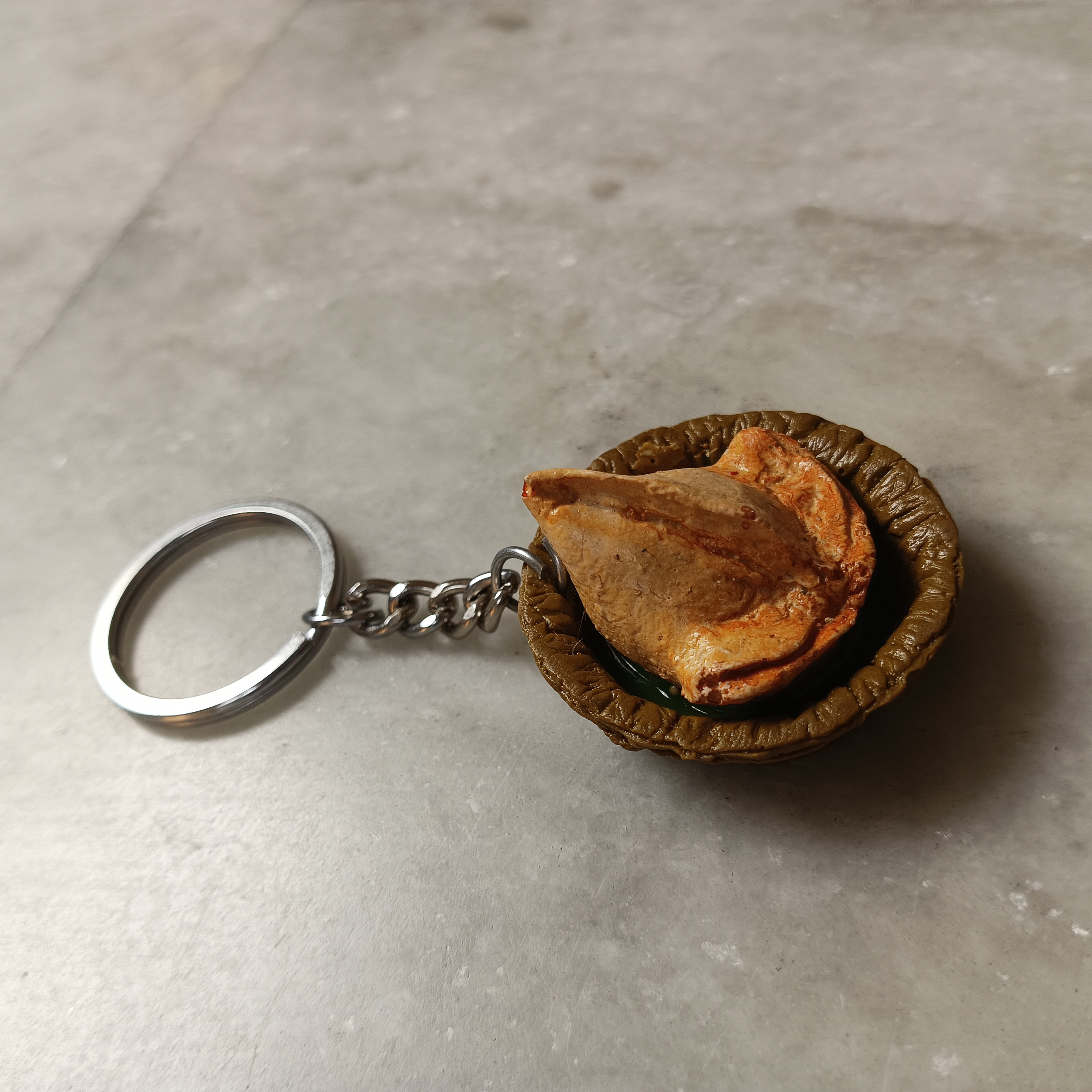 Samosa Miniature Keychain