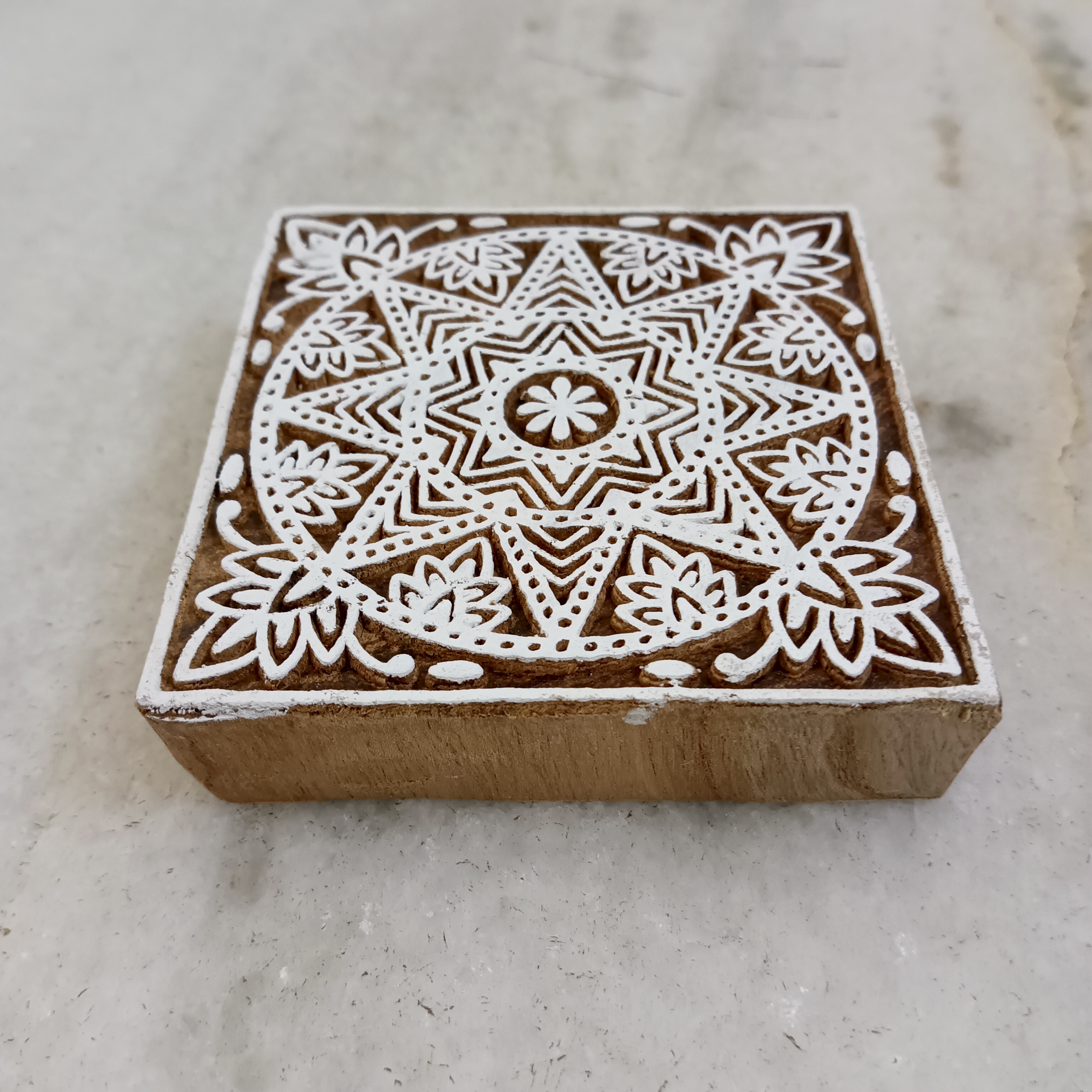 Handcrafted Wooden Printing Block - Mandala