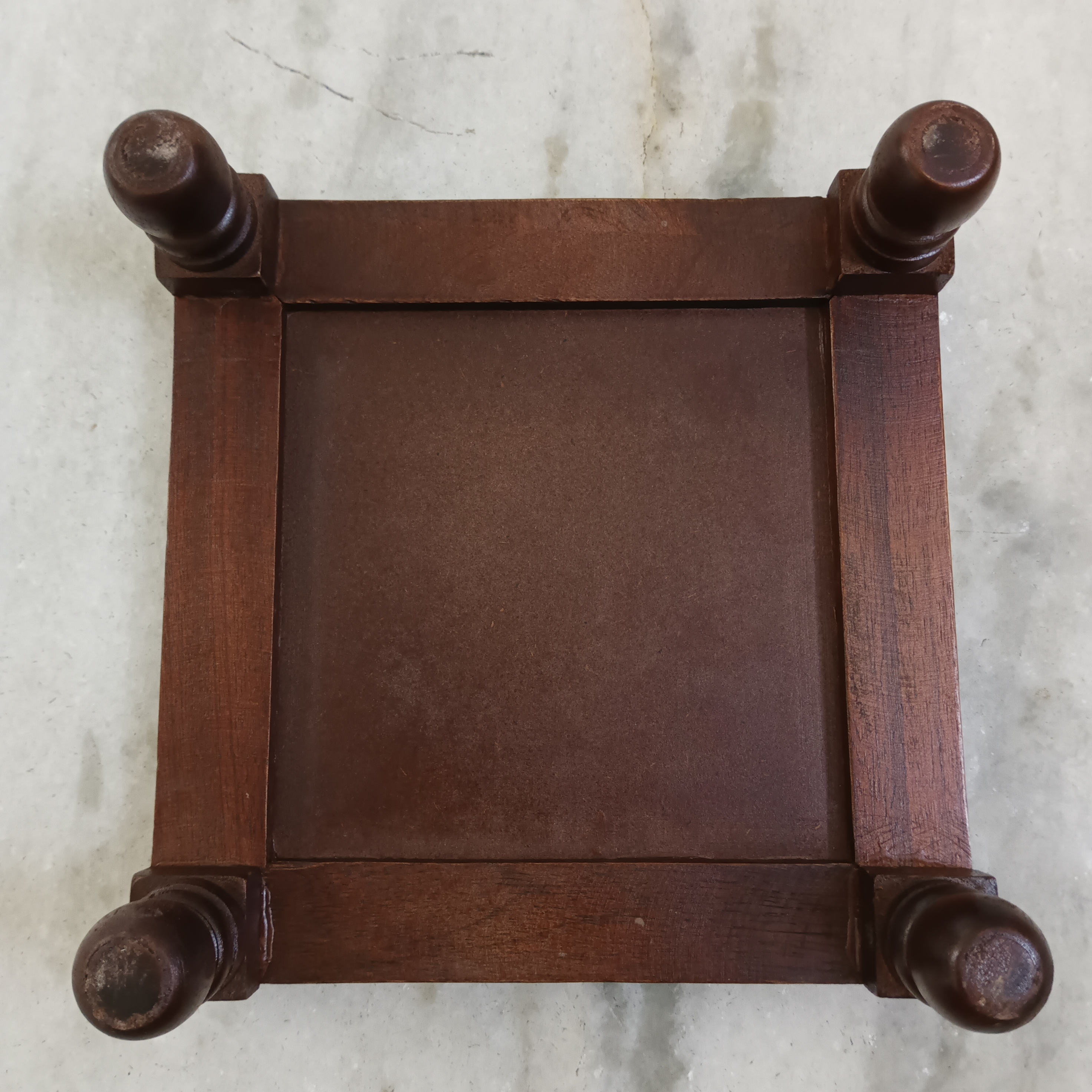 Wooden Decorative Chowki - Red