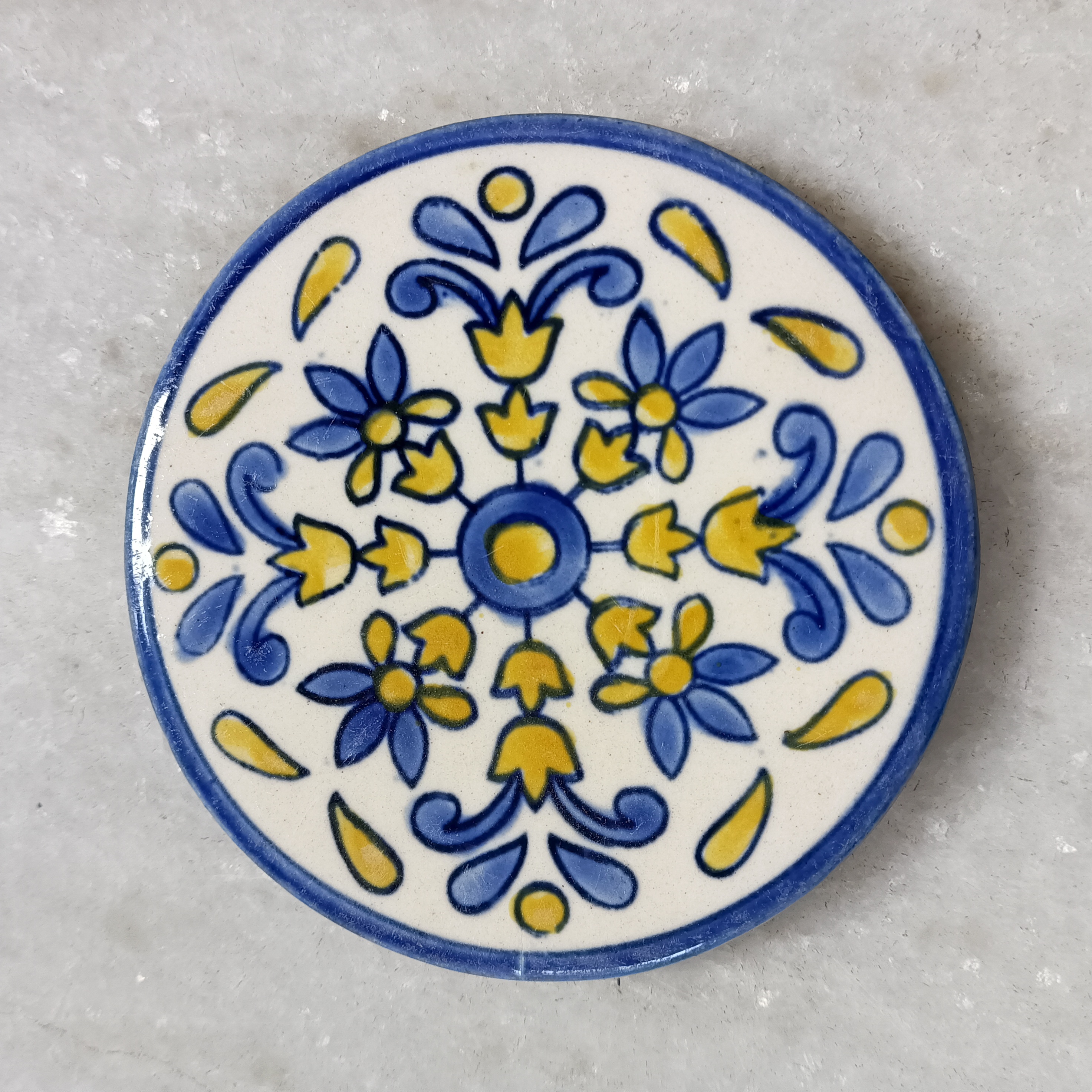 Hand-painted Ceramic Coaster - Flower 3