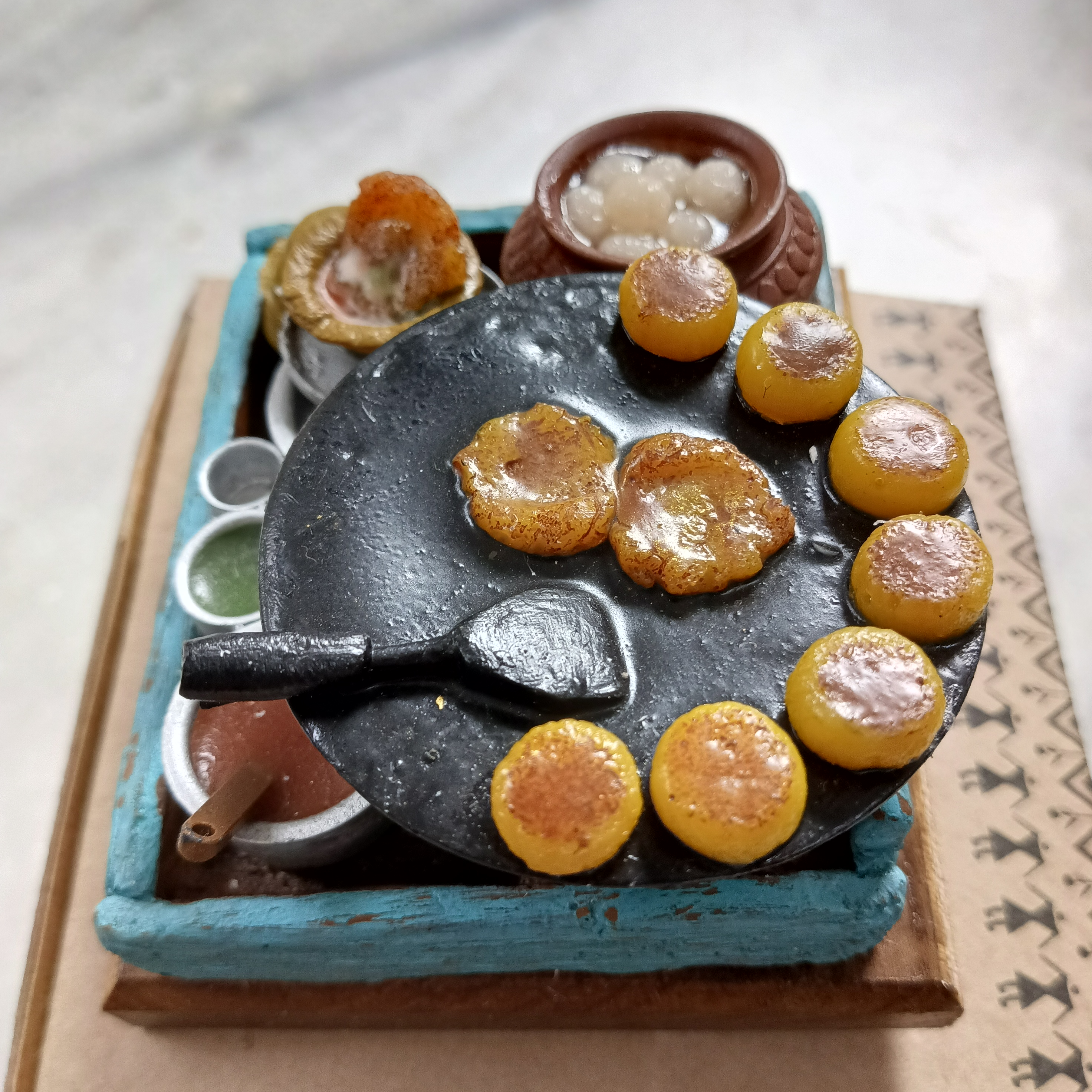 Aloo Tikki ka Thela Miniature Set