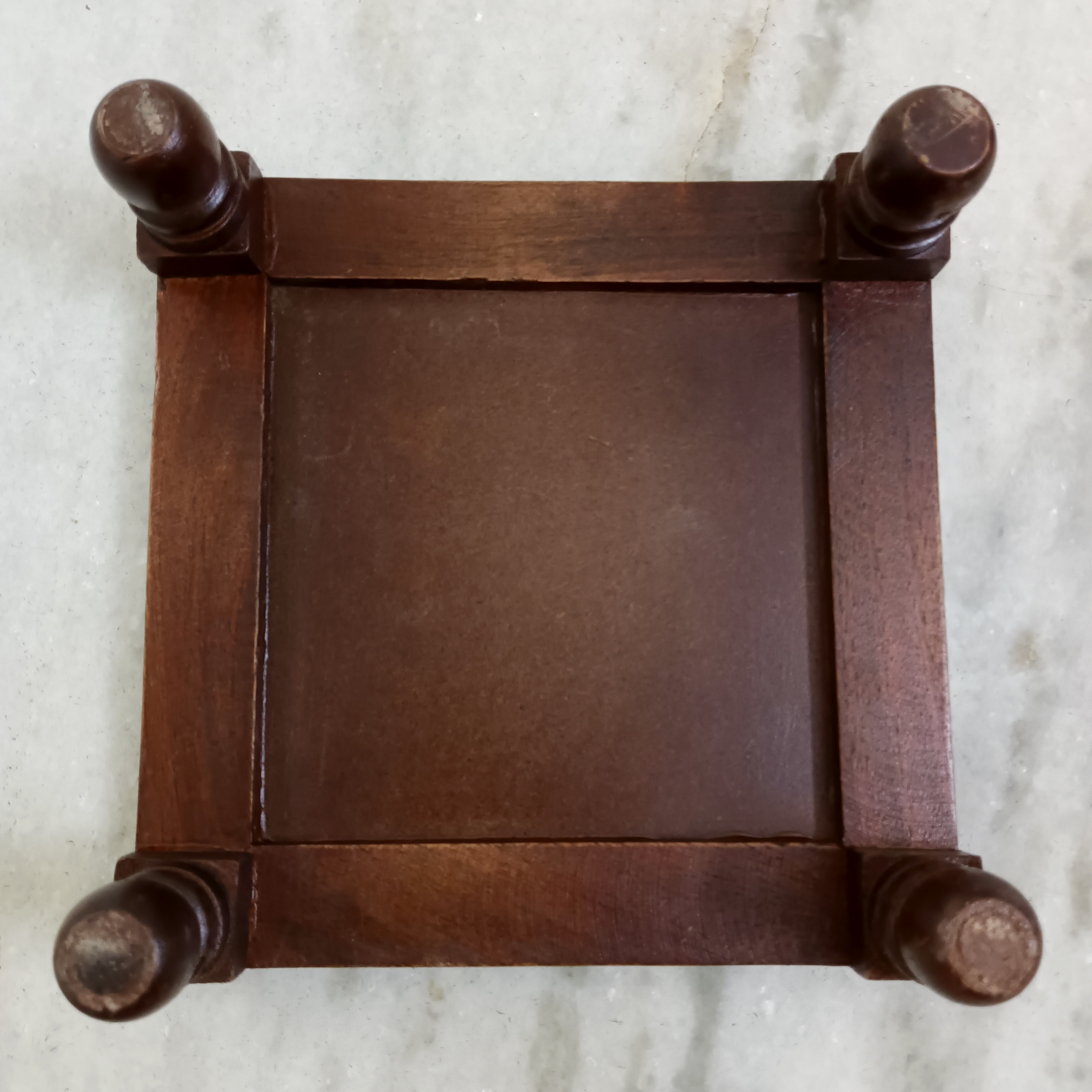 Wooden Decorative Chowki - Blue