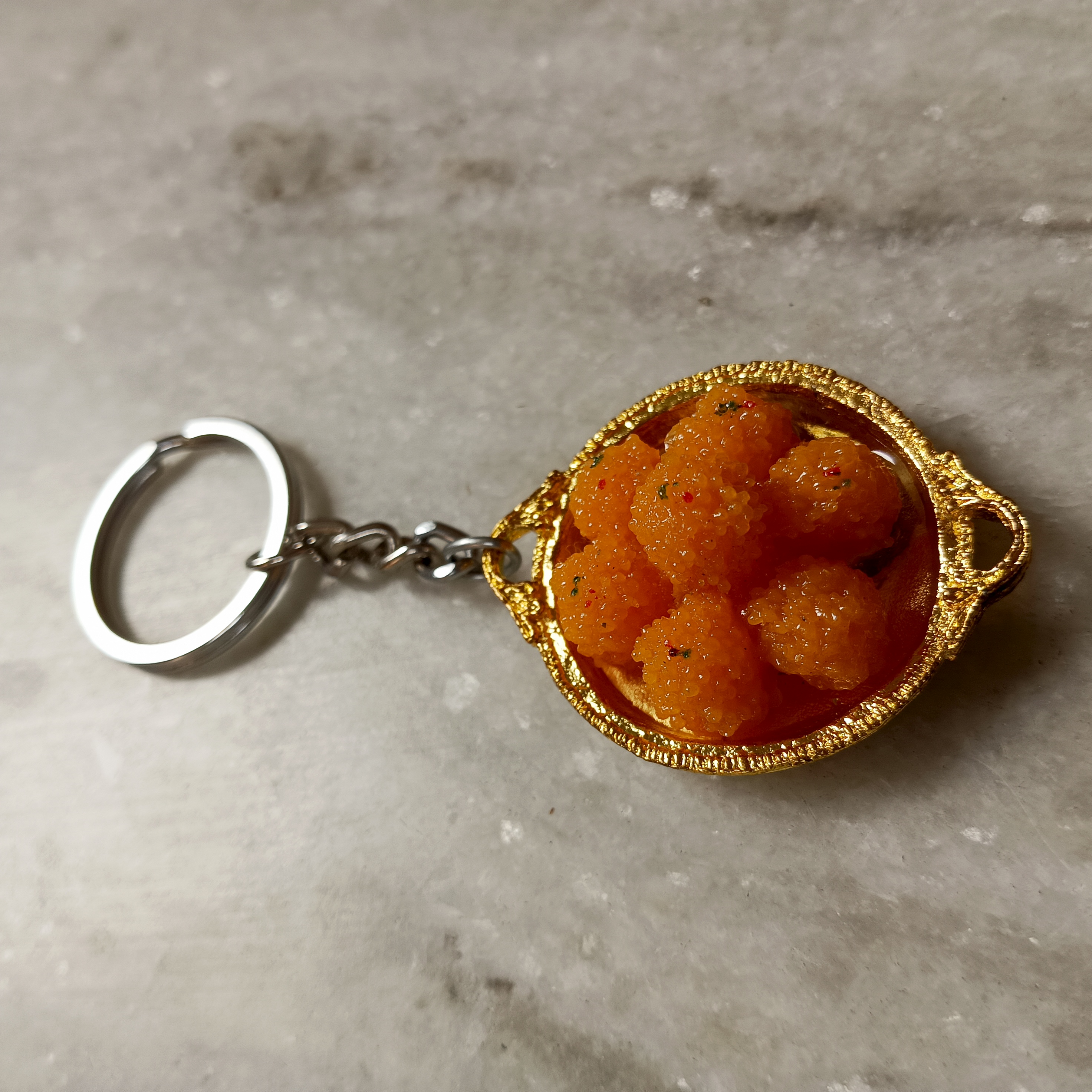 Miniature Boondi Laddu Keychain