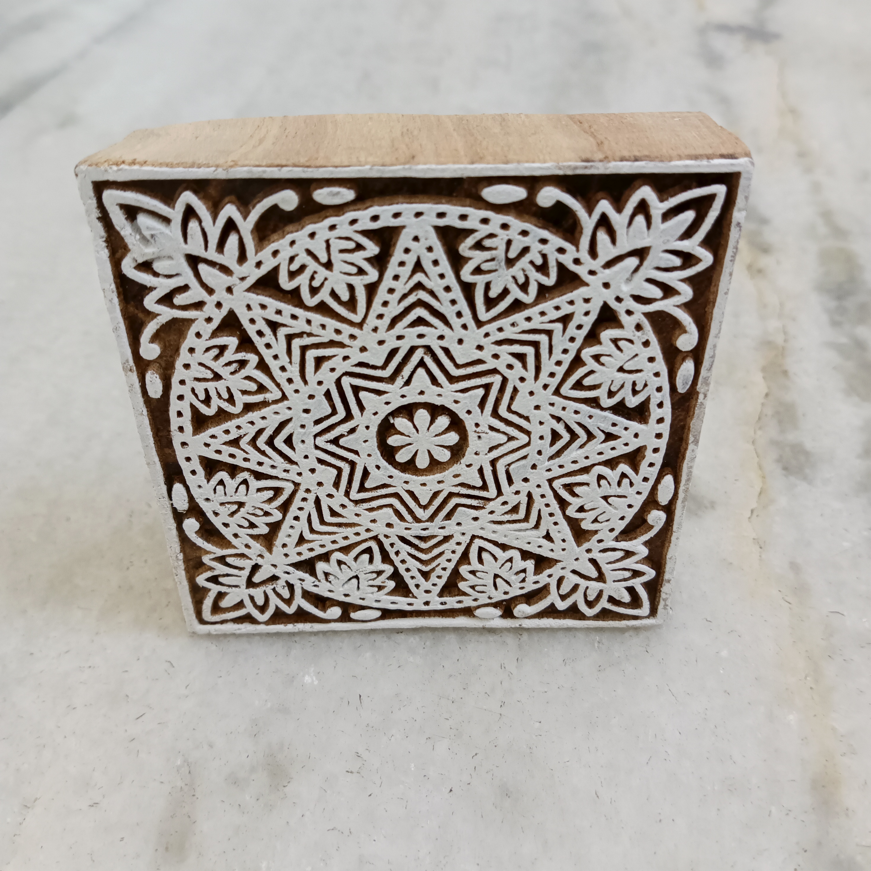 Handcrafted Wooden Printing Block - Mandala