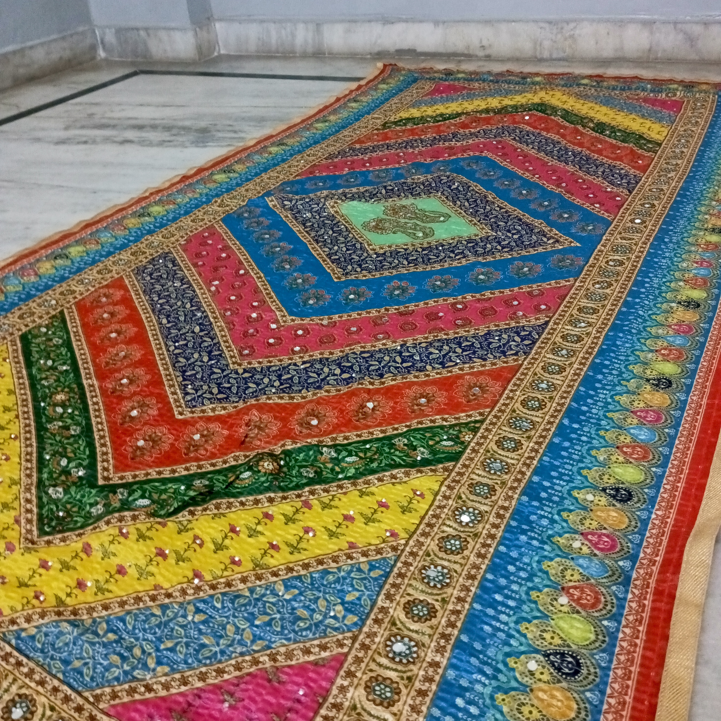 Embroidered Jaipuri Bandhani Chunri (Dupatta) - 2