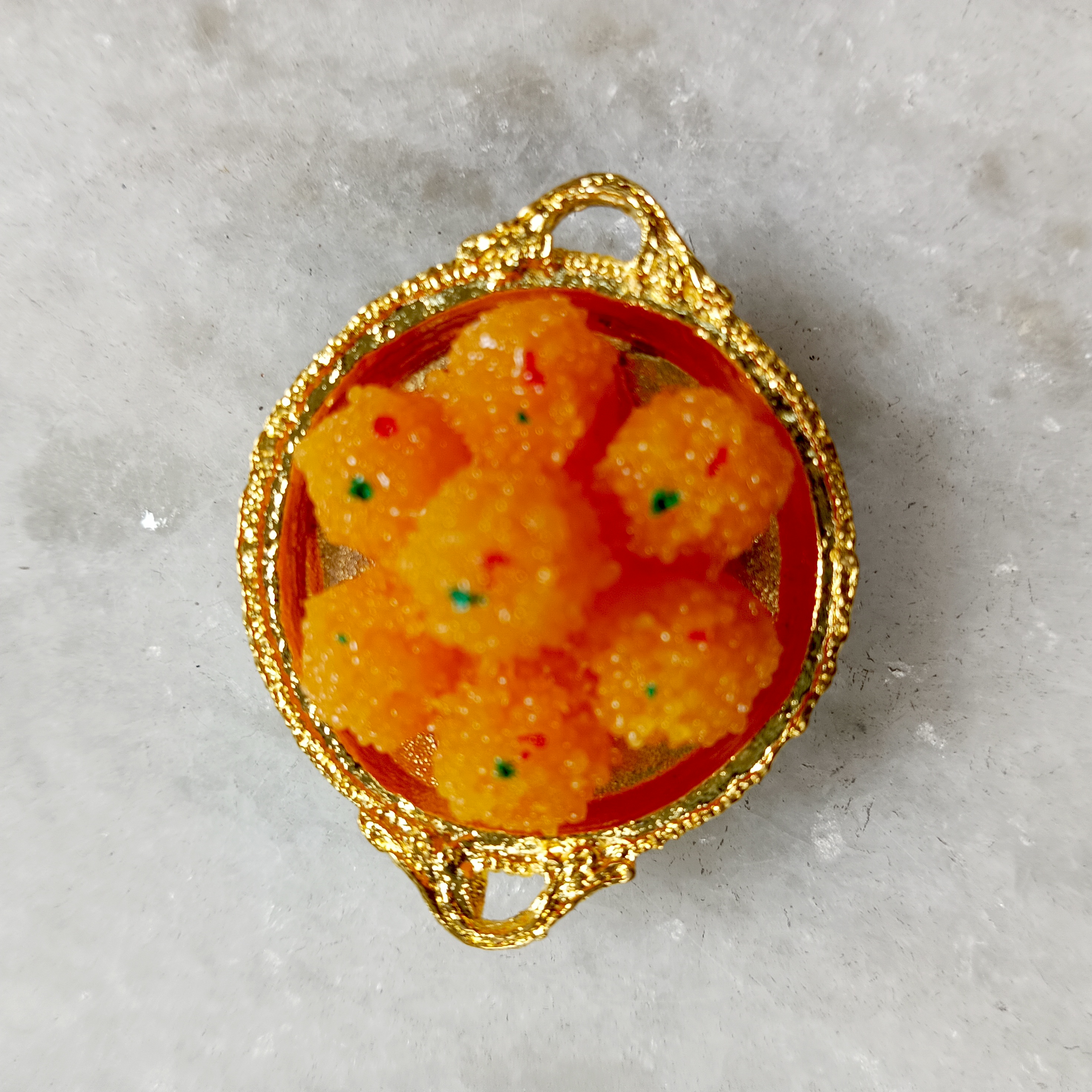 Miniature Boondi Laddu Fridge Magnet