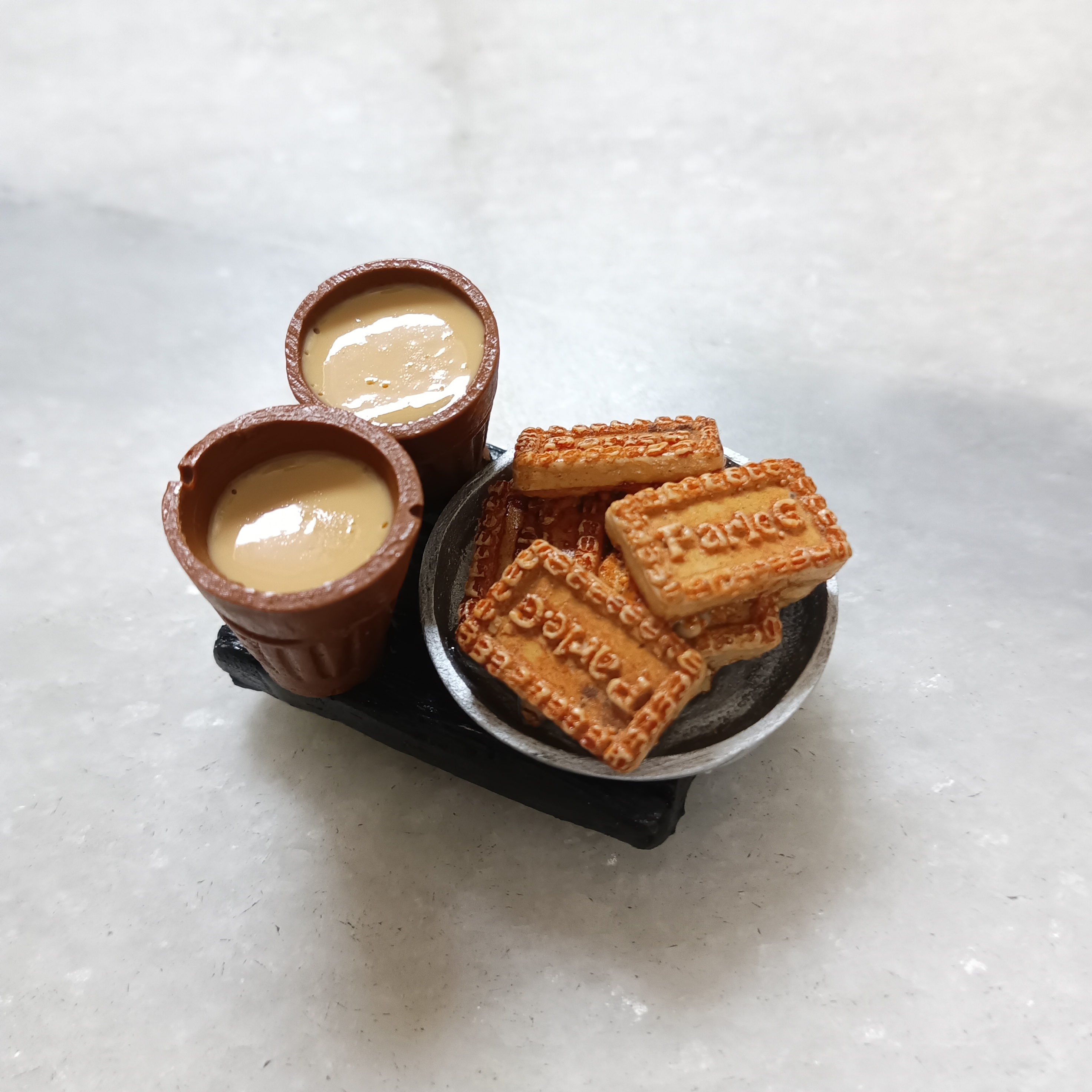 Miniature Chai and Biscuit Fridge Magnet