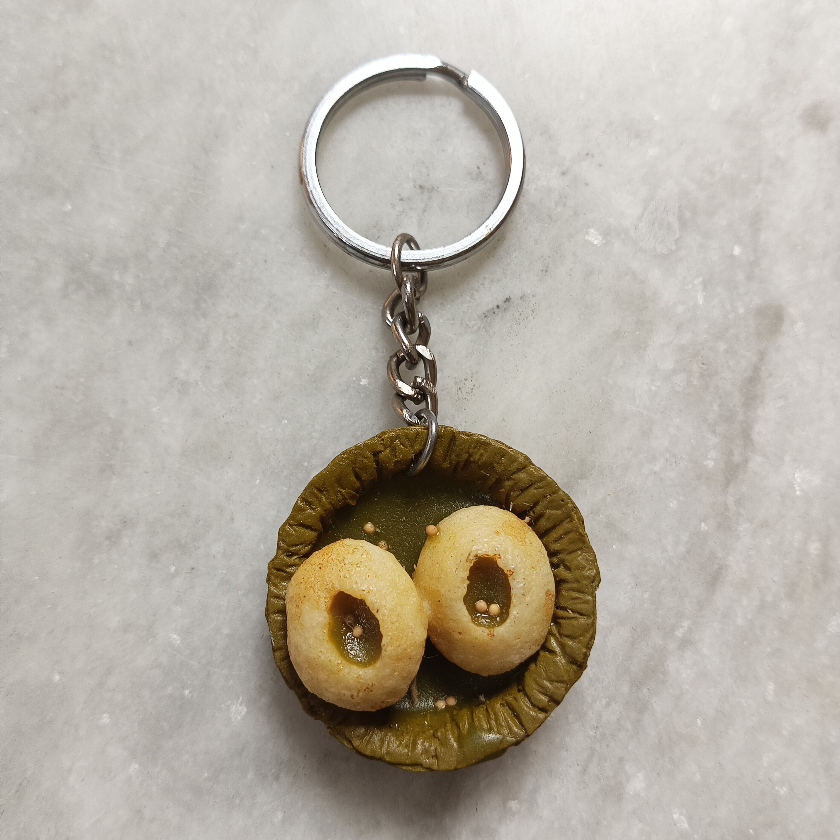 Miniature Pani Puri Keychain