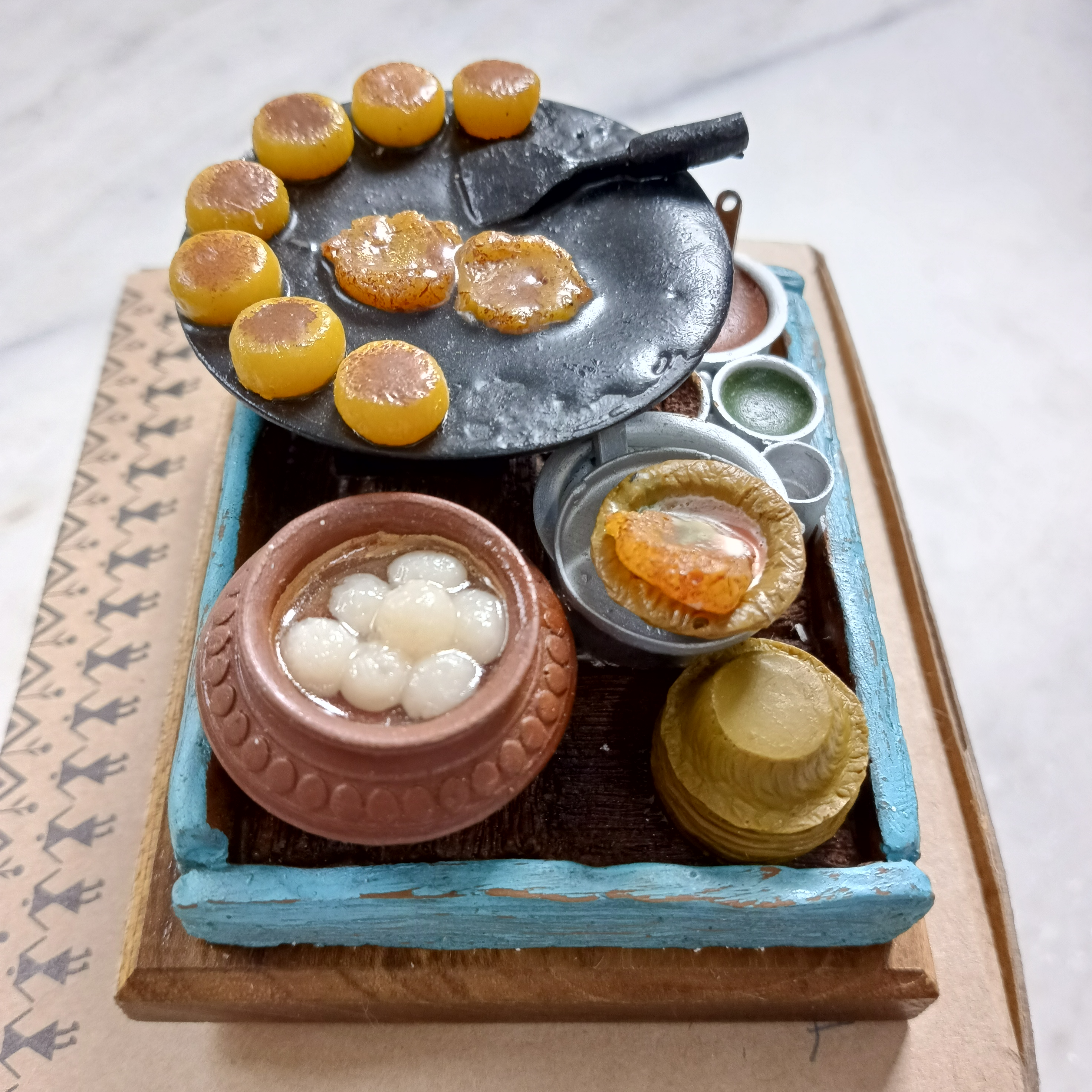 Aloo Tikki ka Thela Miniature Set