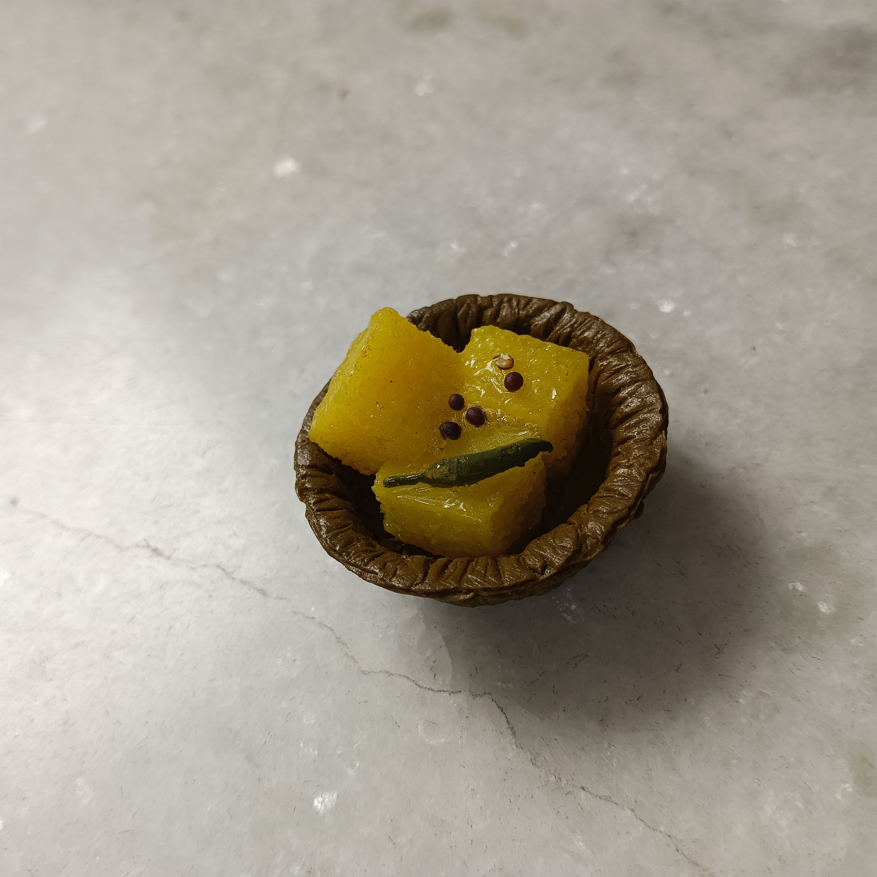 Miniature Dhokla Fridge Magnet