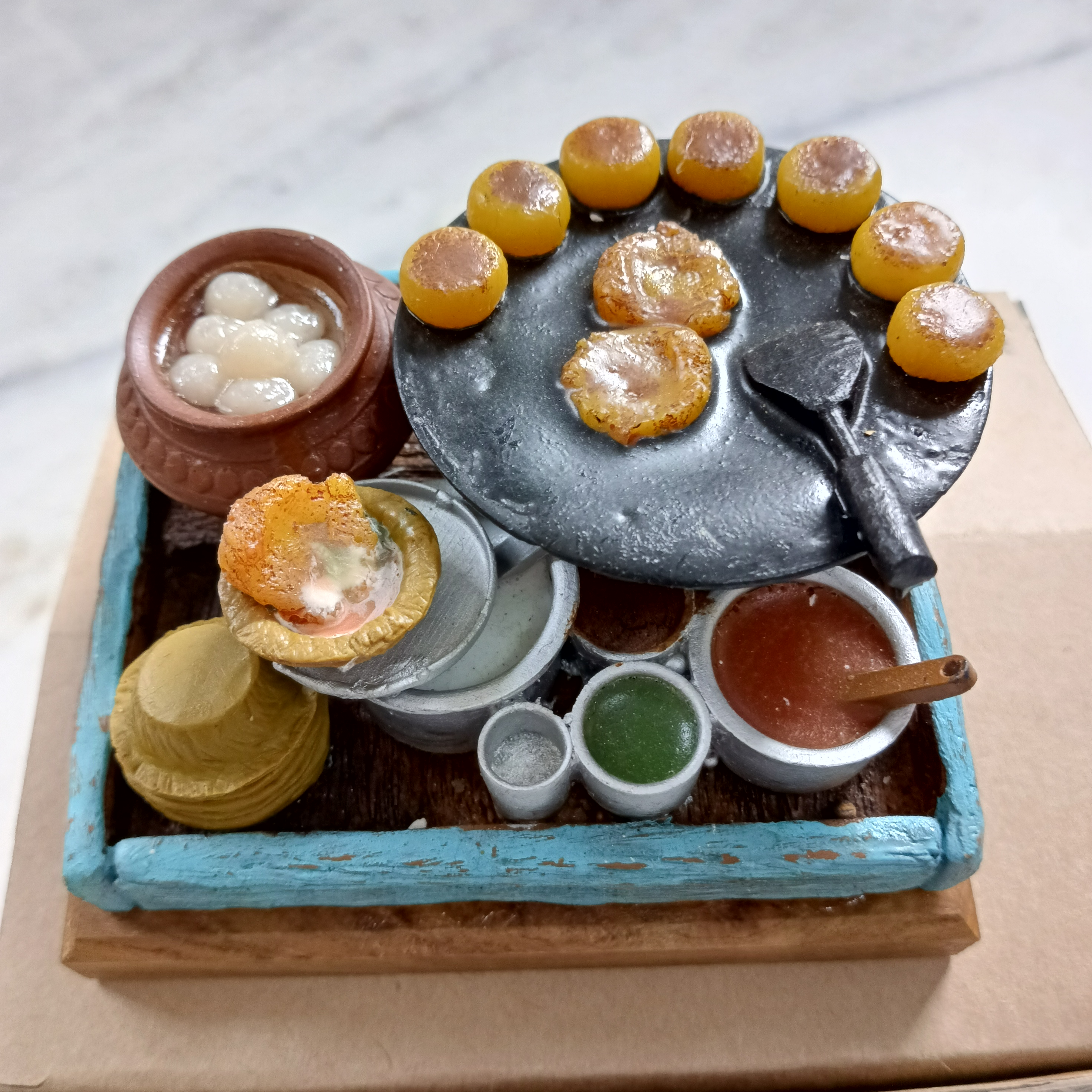 Aloo Tikki ka Thela Miniature Set