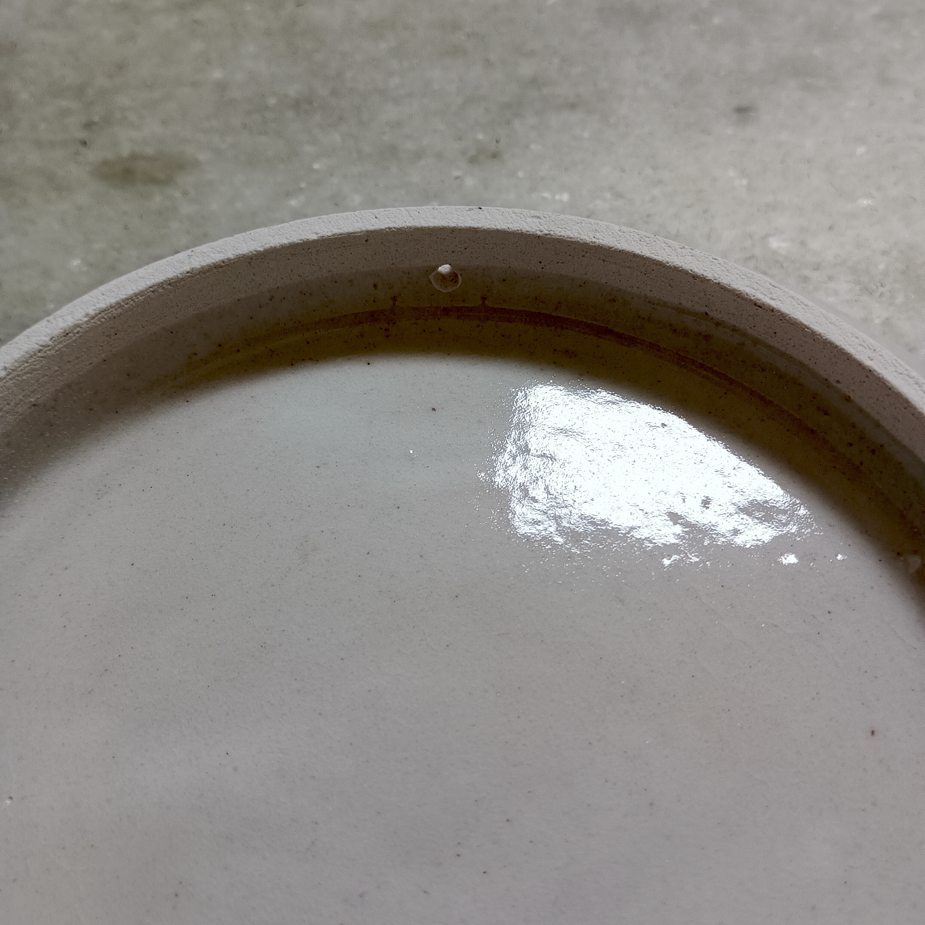 Hand-Painted Ceramic Plate - Dark Blue