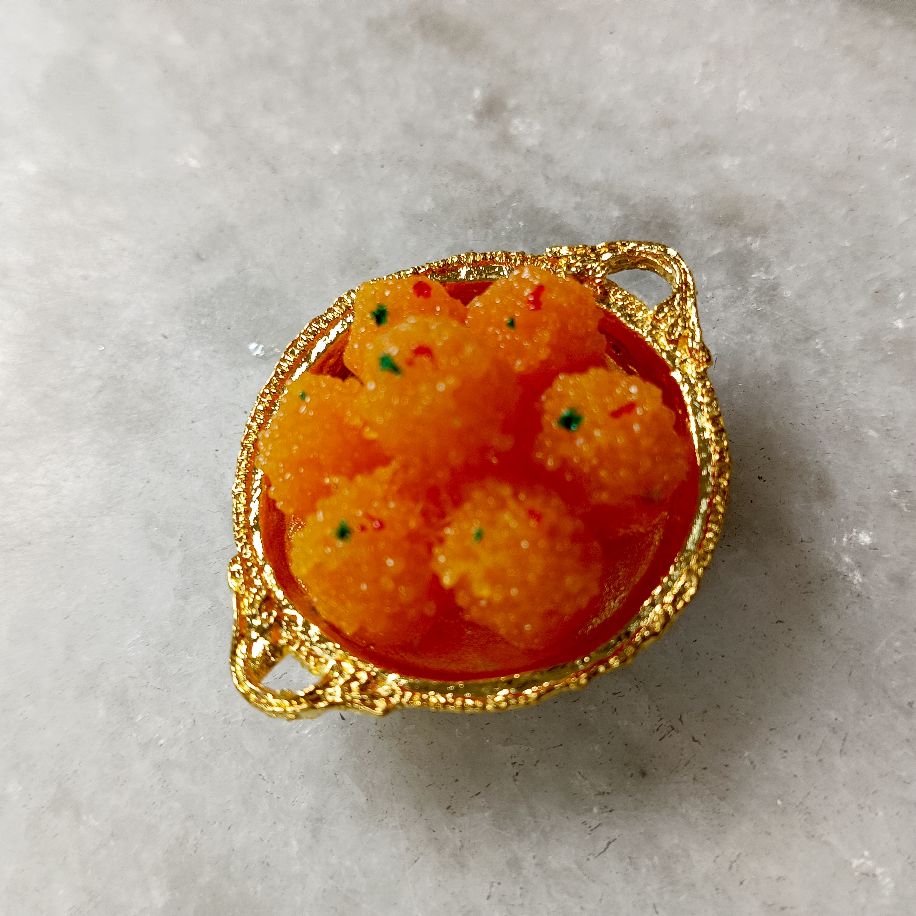 Miniature Boondi Laddu Fridge Magnet