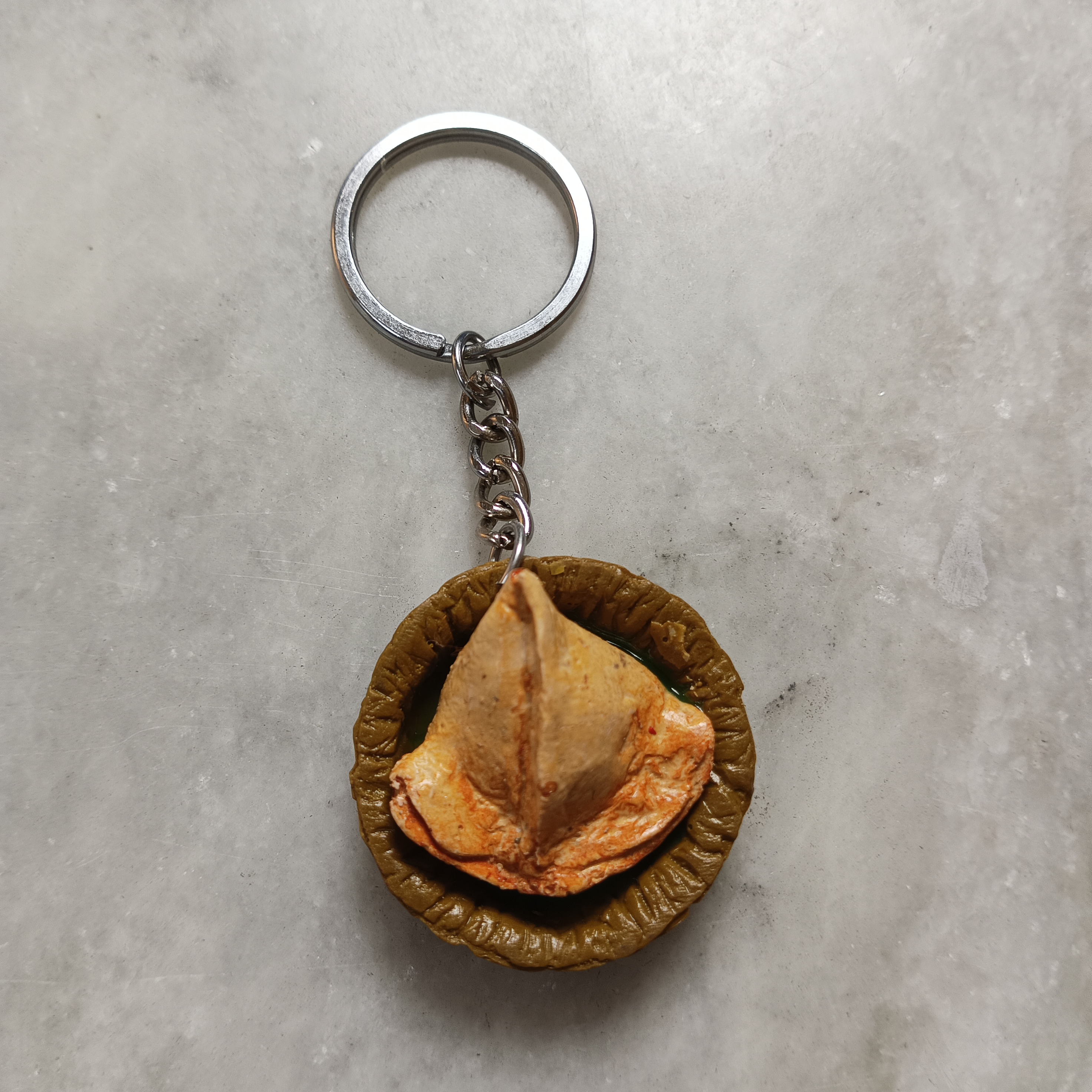 Samosa Miniature Keychain