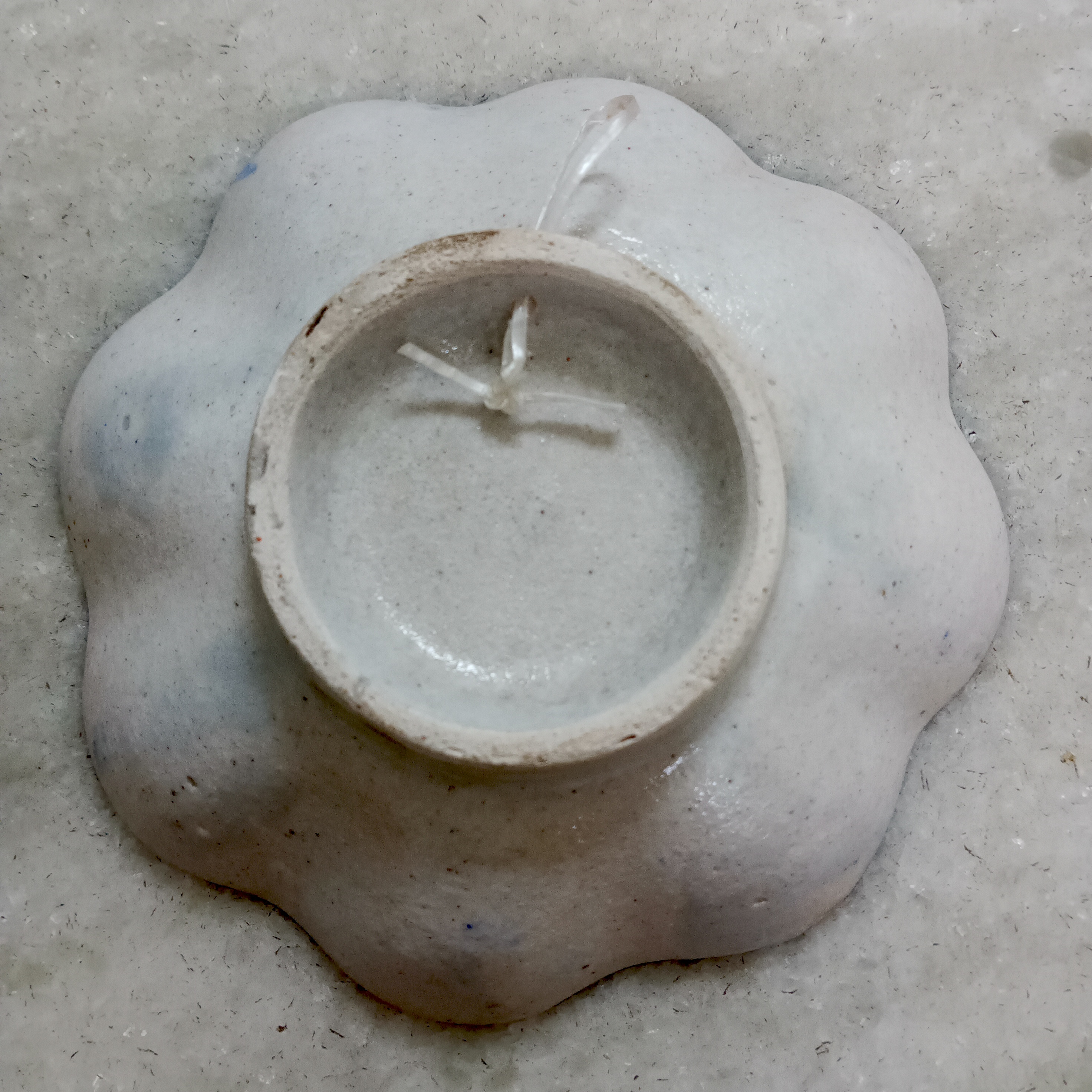 Floral Ceramic Bowl - Blue on White
