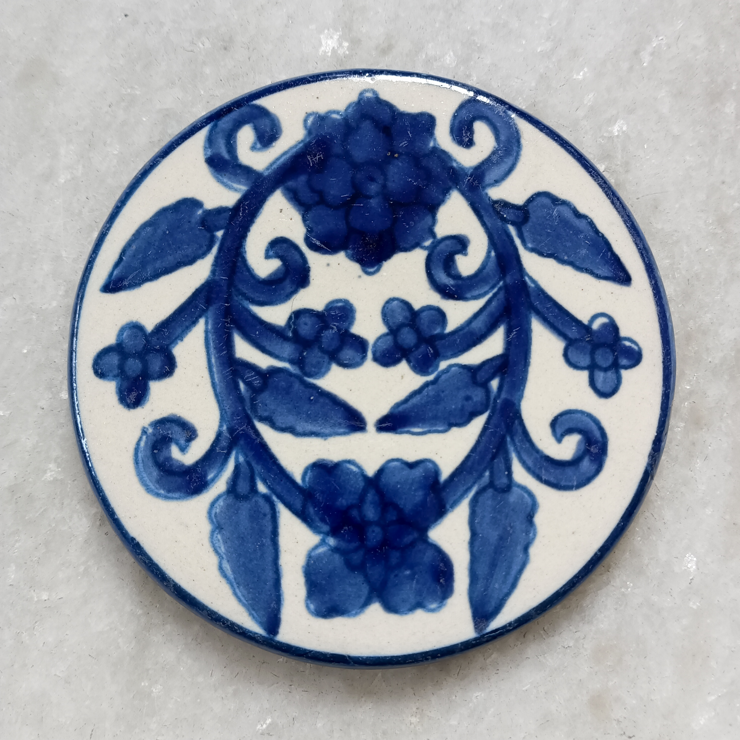 Hand-painted Ceramic Coaster - Flower 4