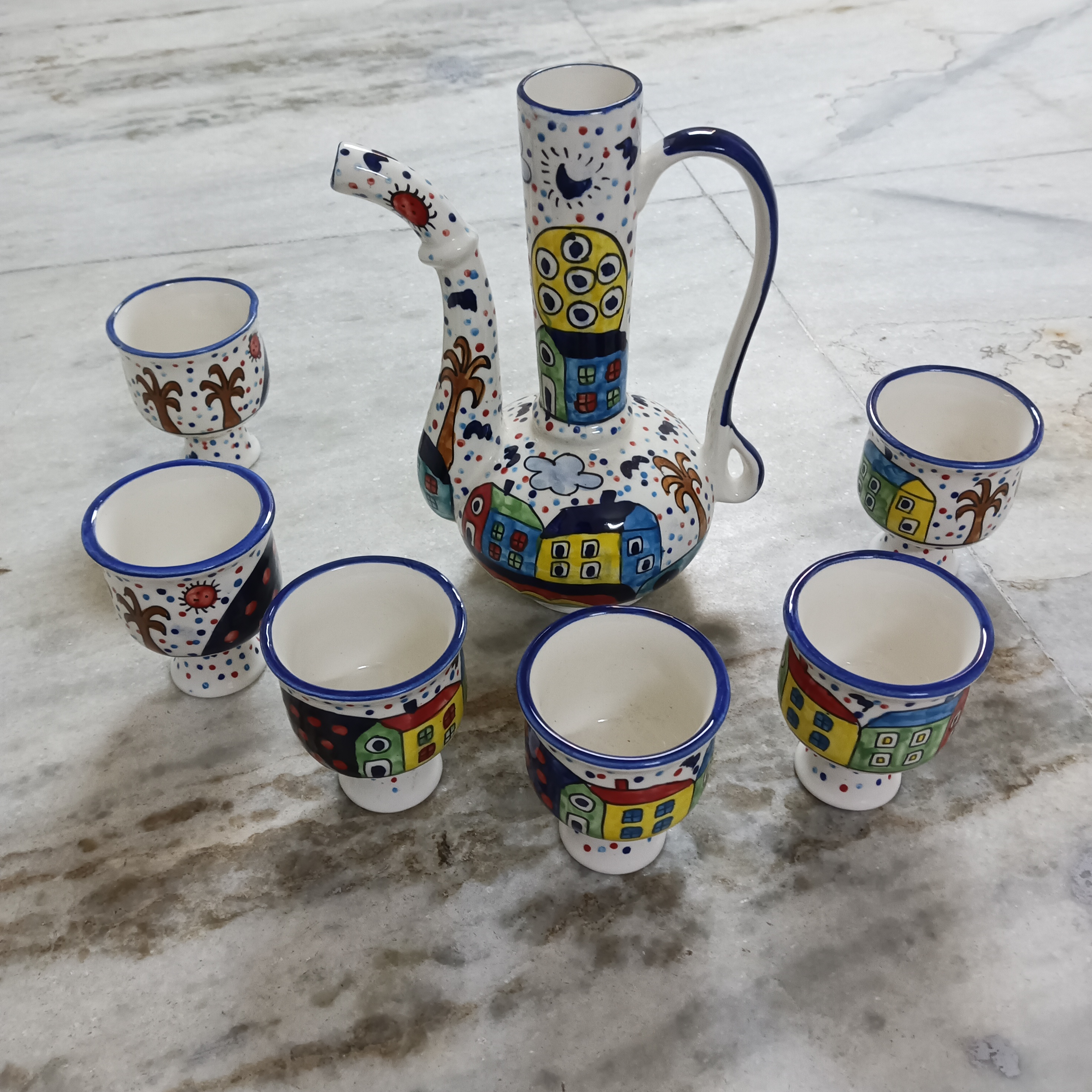 Handpainted Ceramic Tea Set