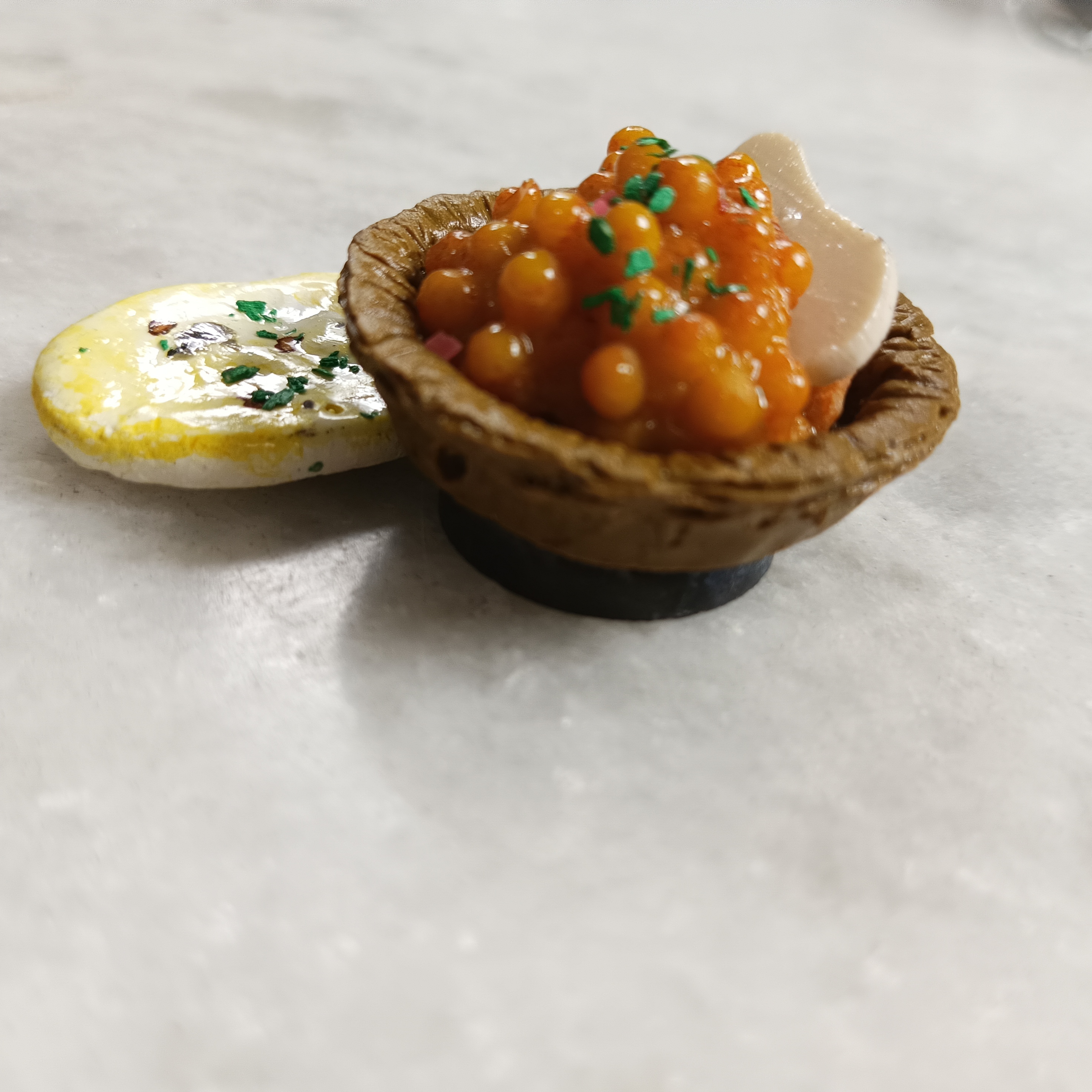 Miniature Chole with Kulcha Fridge Magnet