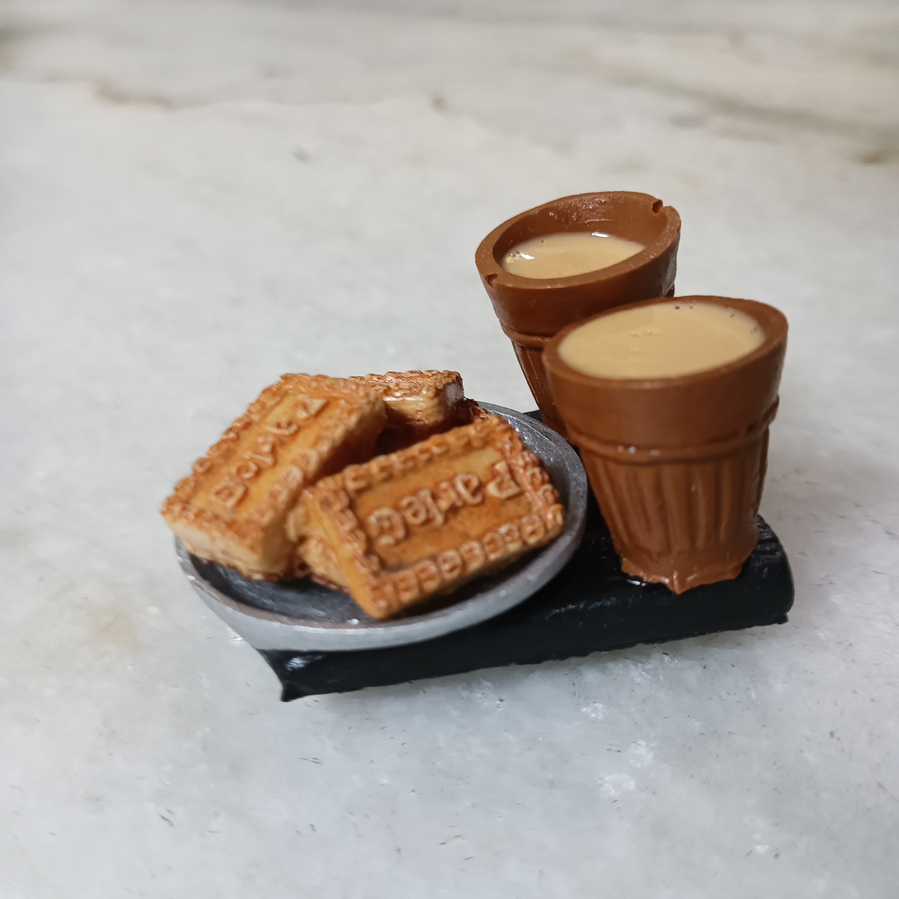 Miniature Chai and Biscuit Fridge Magnet