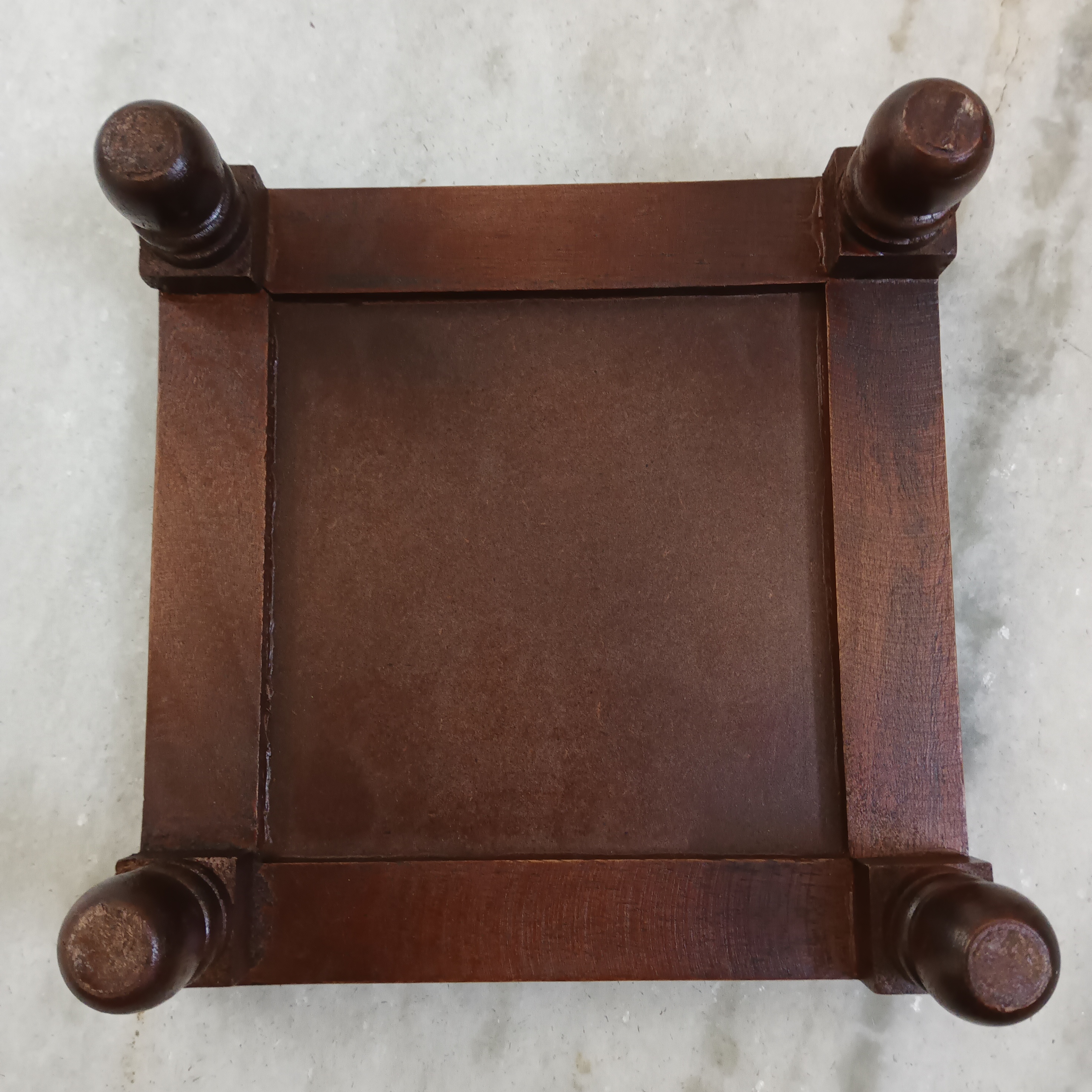 Wooden Decorative Chowki - Green