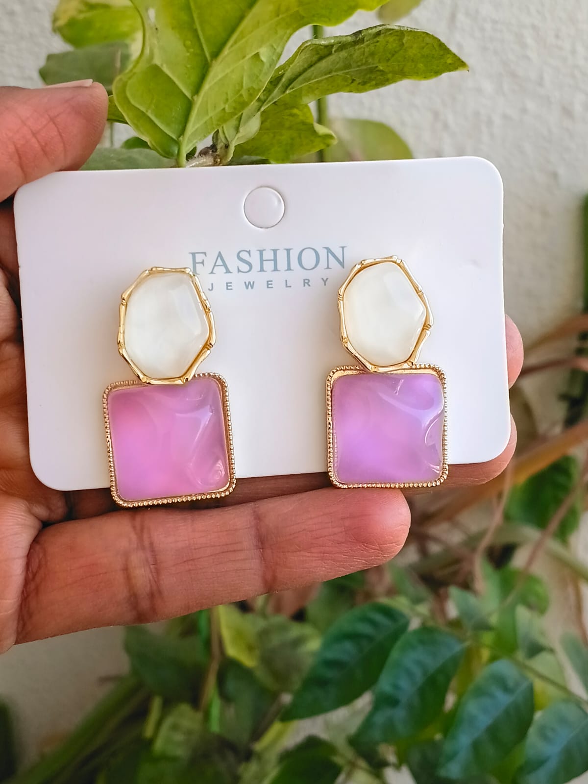 Elegant Lavender Drop Earrings