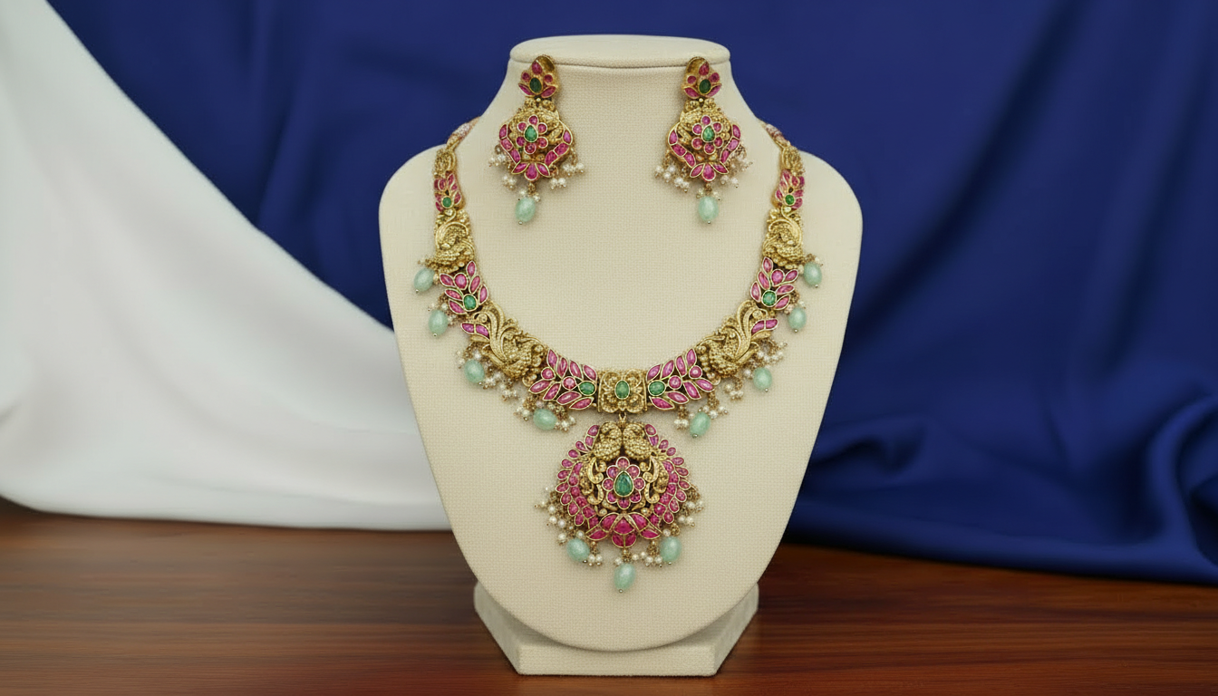 Jadau Short Necklace