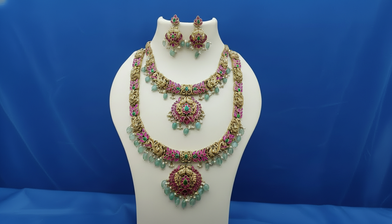 Jadau Bridal Combo Set