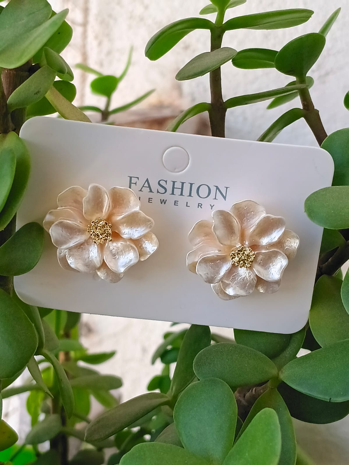 Pearl Flower Stud Earrings