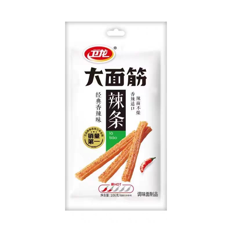 卫龙大面筋辣条106G Wei Long Spicy Big Gluten 106G