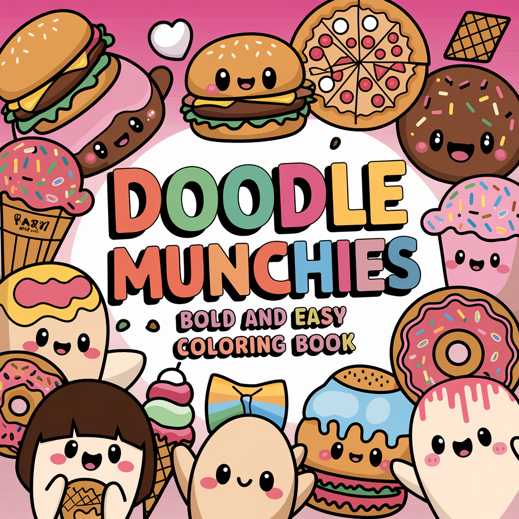 Doodle Munchies Coloring Book for Kids (PDF) – 87 Bold & Easy Pages