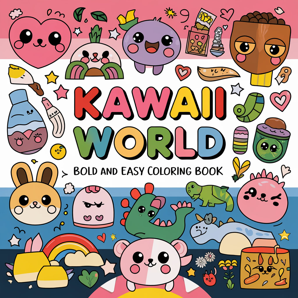 Kawaii World Coloring Book for Kids (PDF) – 93 Bold & Easy Pages