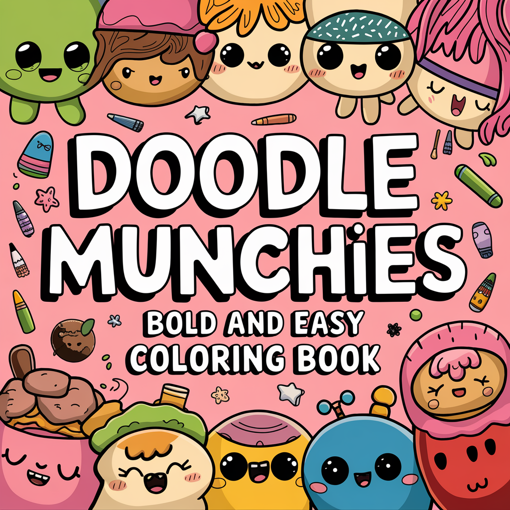 Doodle Munchies Coloring Book for Kids (PDF) – 87 Bold & Easy Pages
