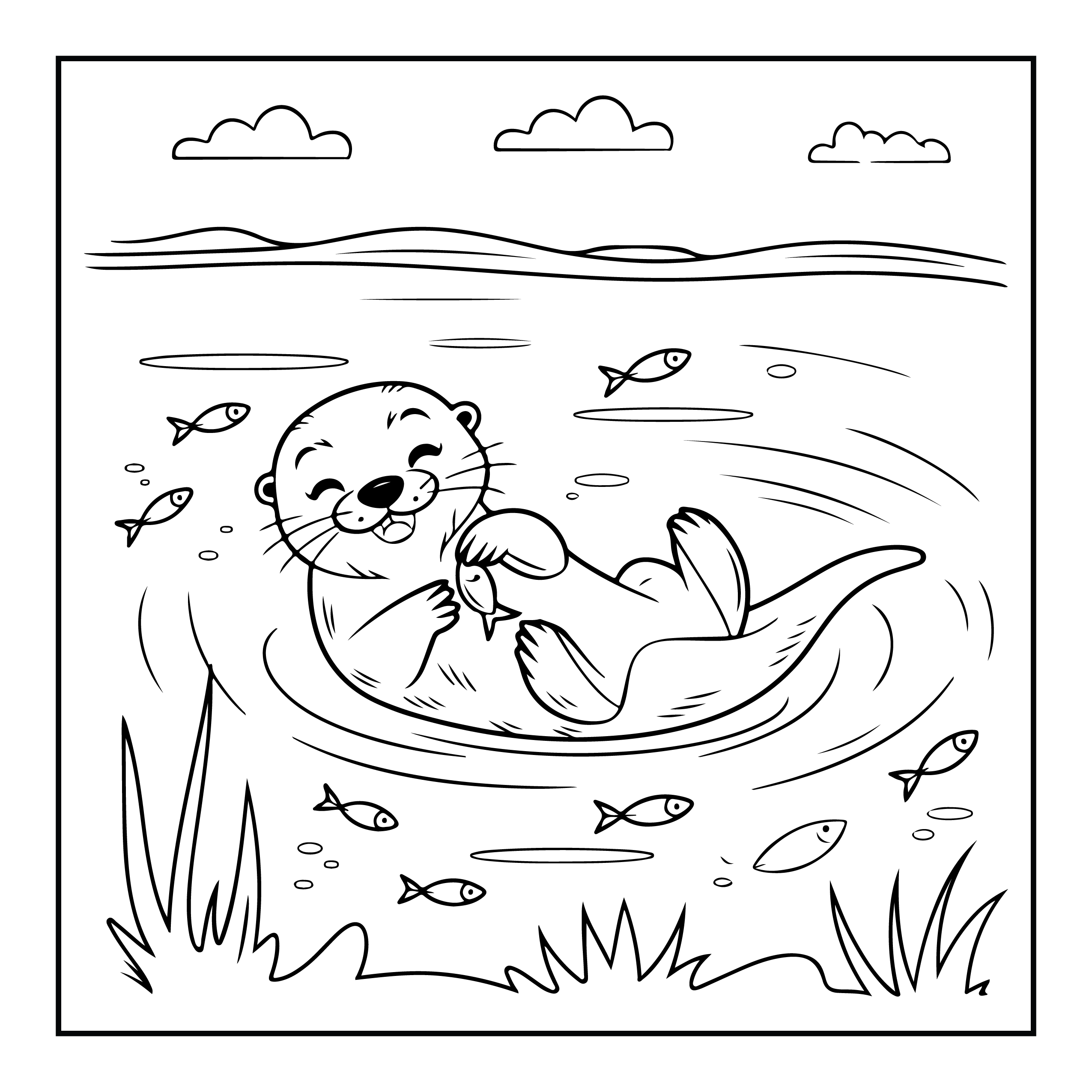 Animals Relaxation Coloring Book for Kids (PDF) –75 Calm & Easy Pages