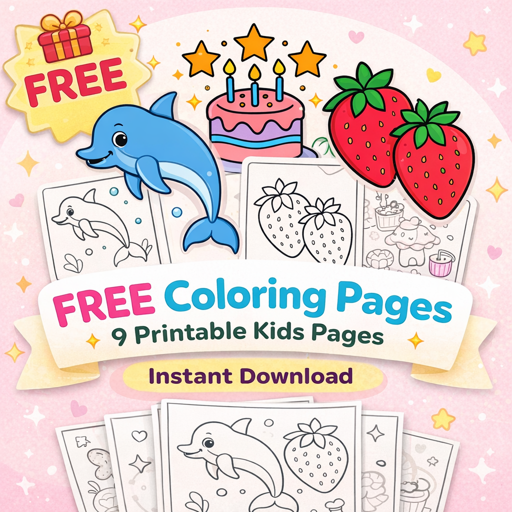 FREE Coloring Sample for Kids (Printable PDF)